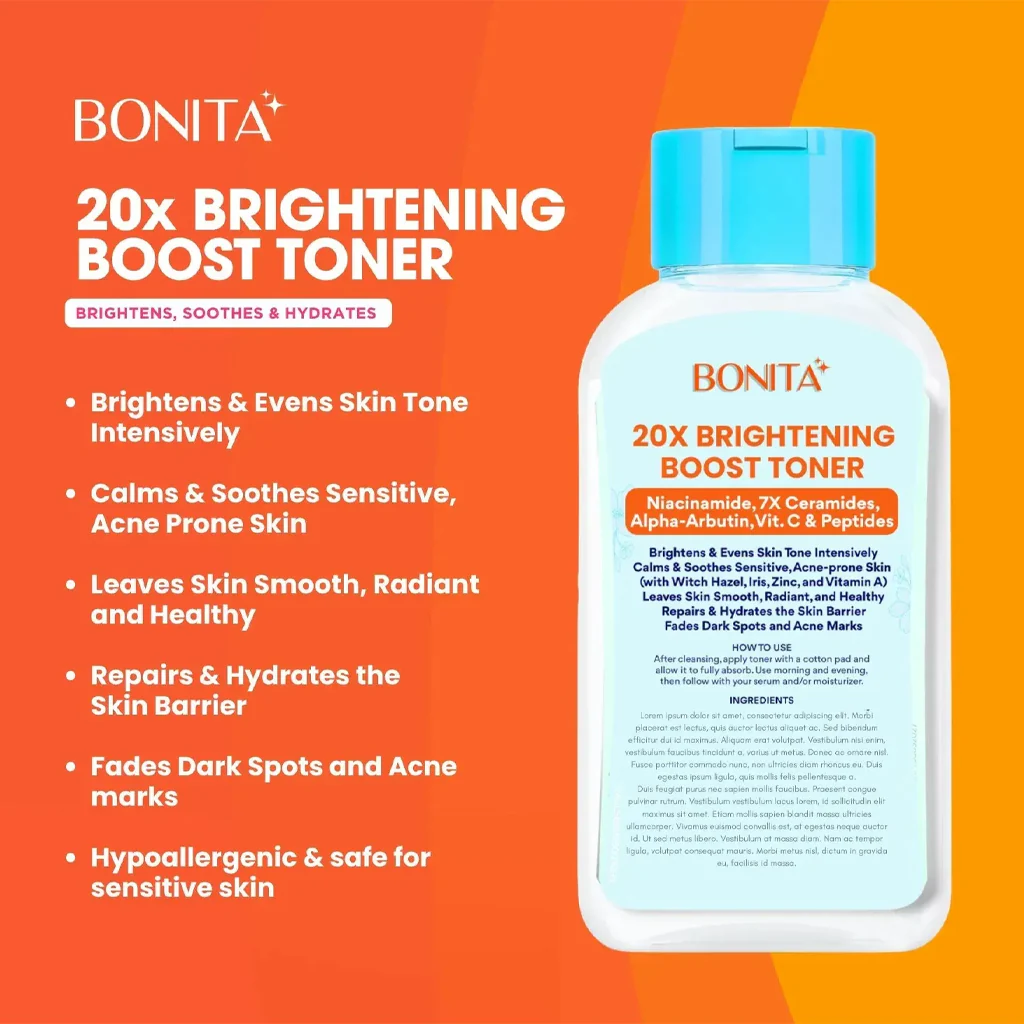 Bonita 20X Brightening Boost Toner – 125ml - Image 4