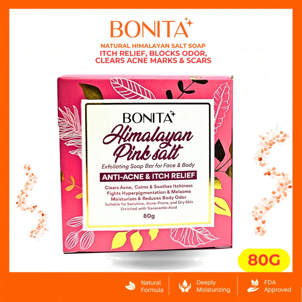 Bonita Himalayan Pink Salt Exfoliating Soap Bar – 80g - Image 2