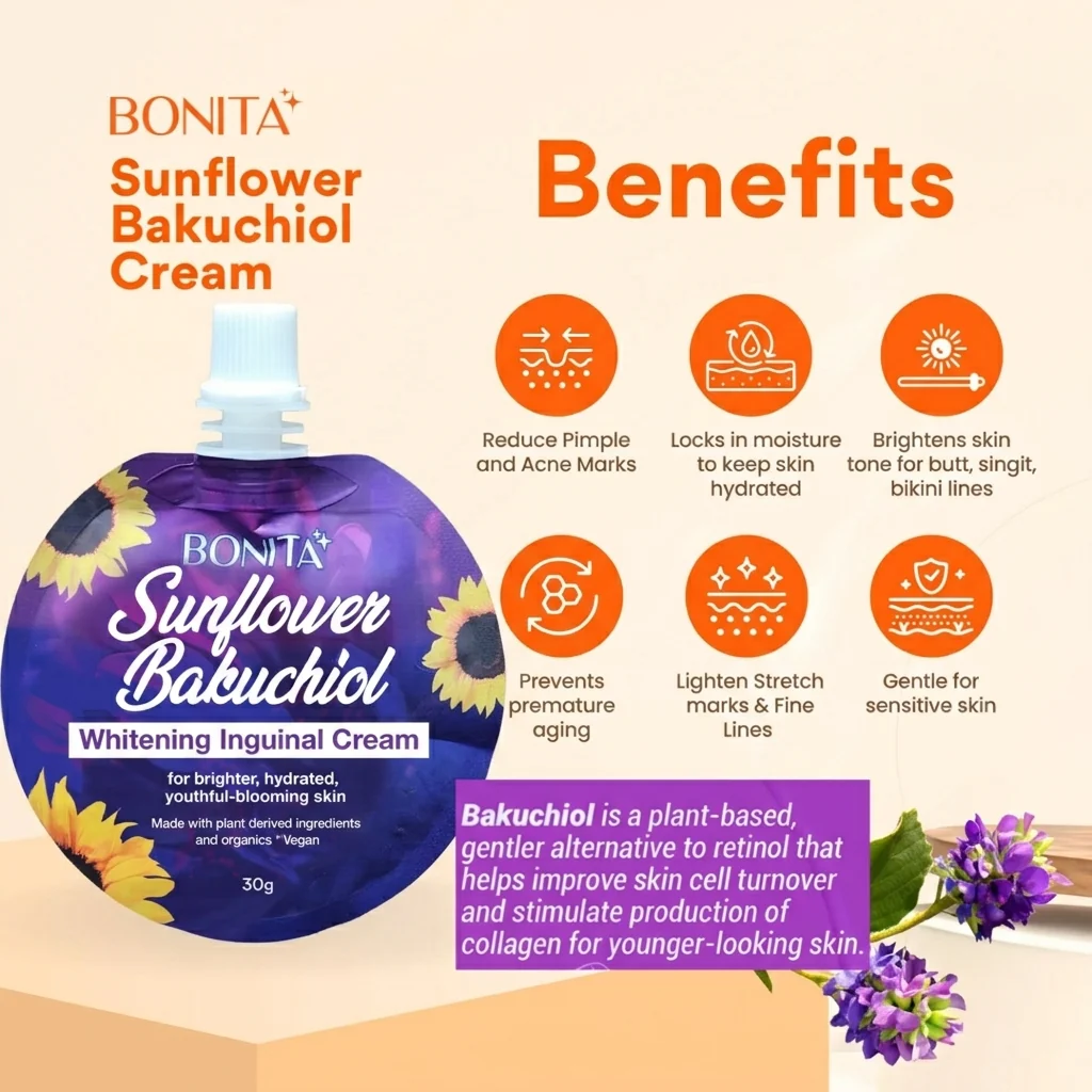 BONITA Sunflower Bakuchiol Whitening Inguinal Cream (30g) - Image 2