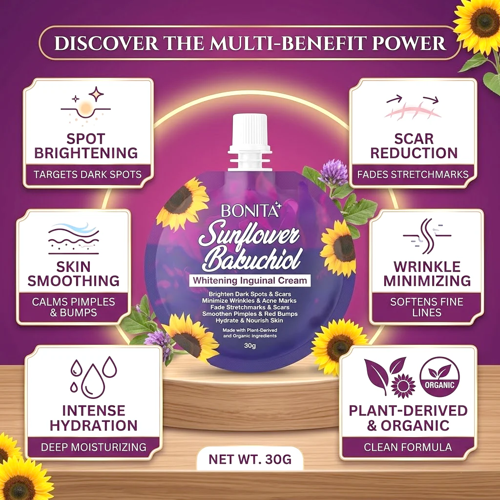 BONITA Sunflower Bakuchiol Whitening Inguinal Cream (30g) - Image 3
