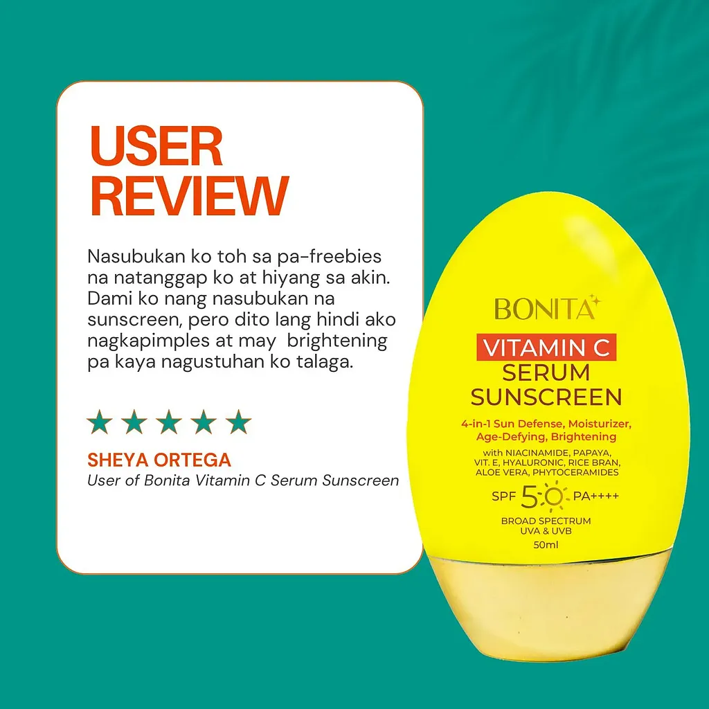 Bonita Vitamin C Serum Sunscreen SPF50 PA++++ (50ml) - Image 10