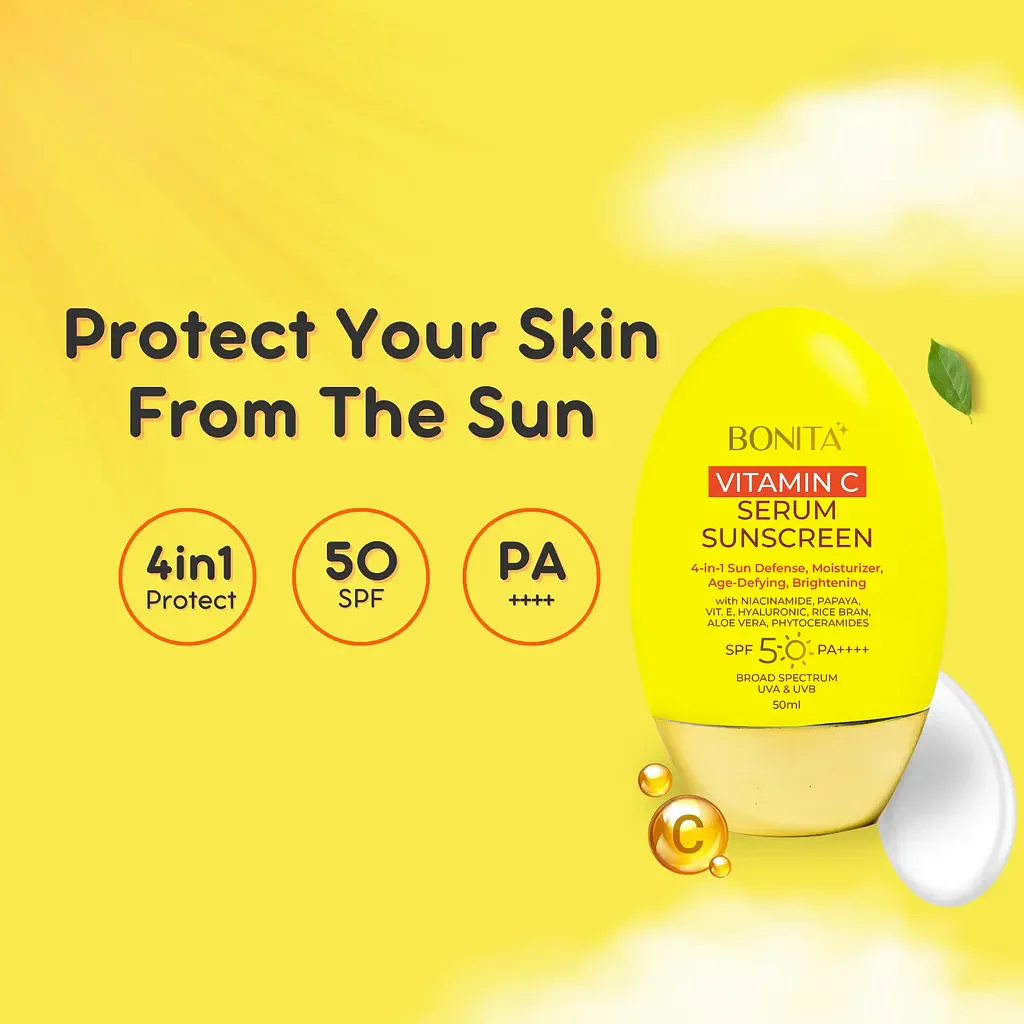 Bonita Vitamin C Serum Sunscreen SPF50 PA++++ (50ml) - Image 6
