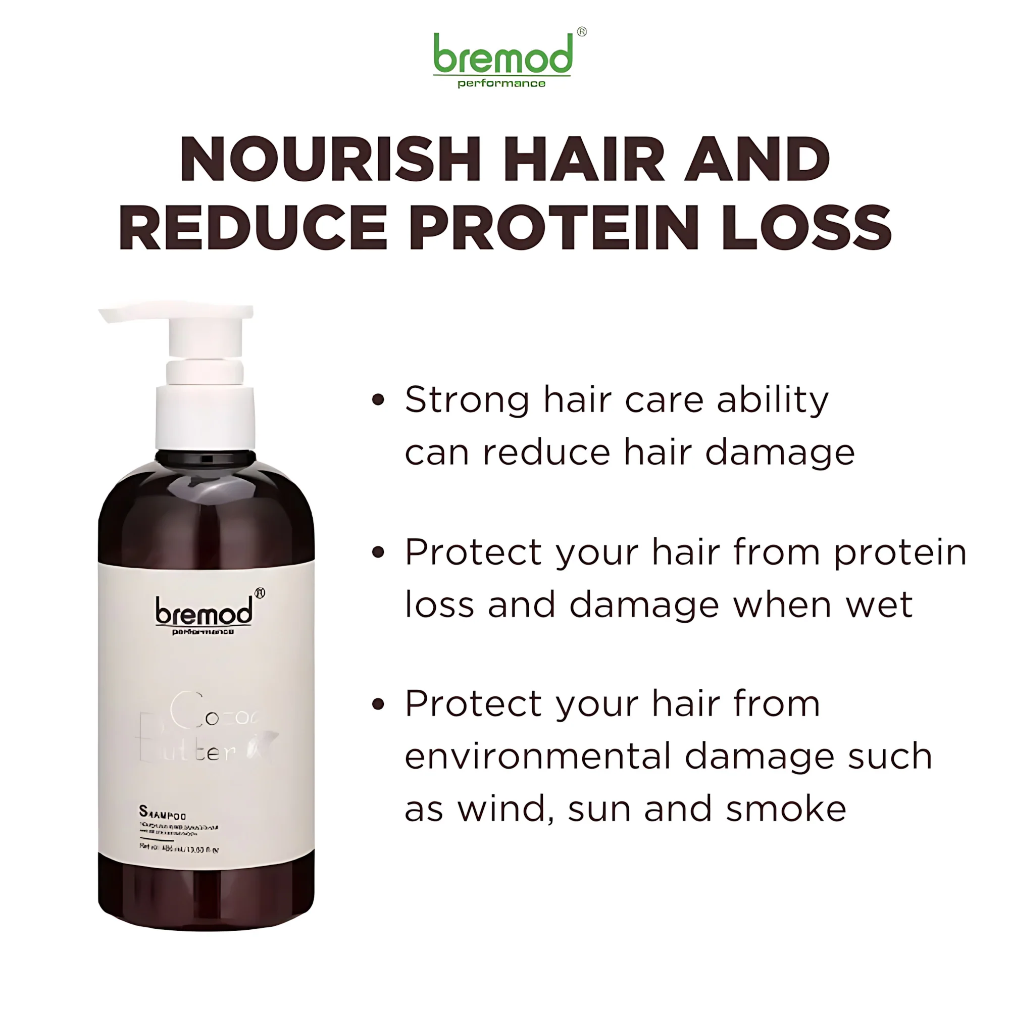 Bremod Cocoa Butter Shampoo - 400ml - Image 3