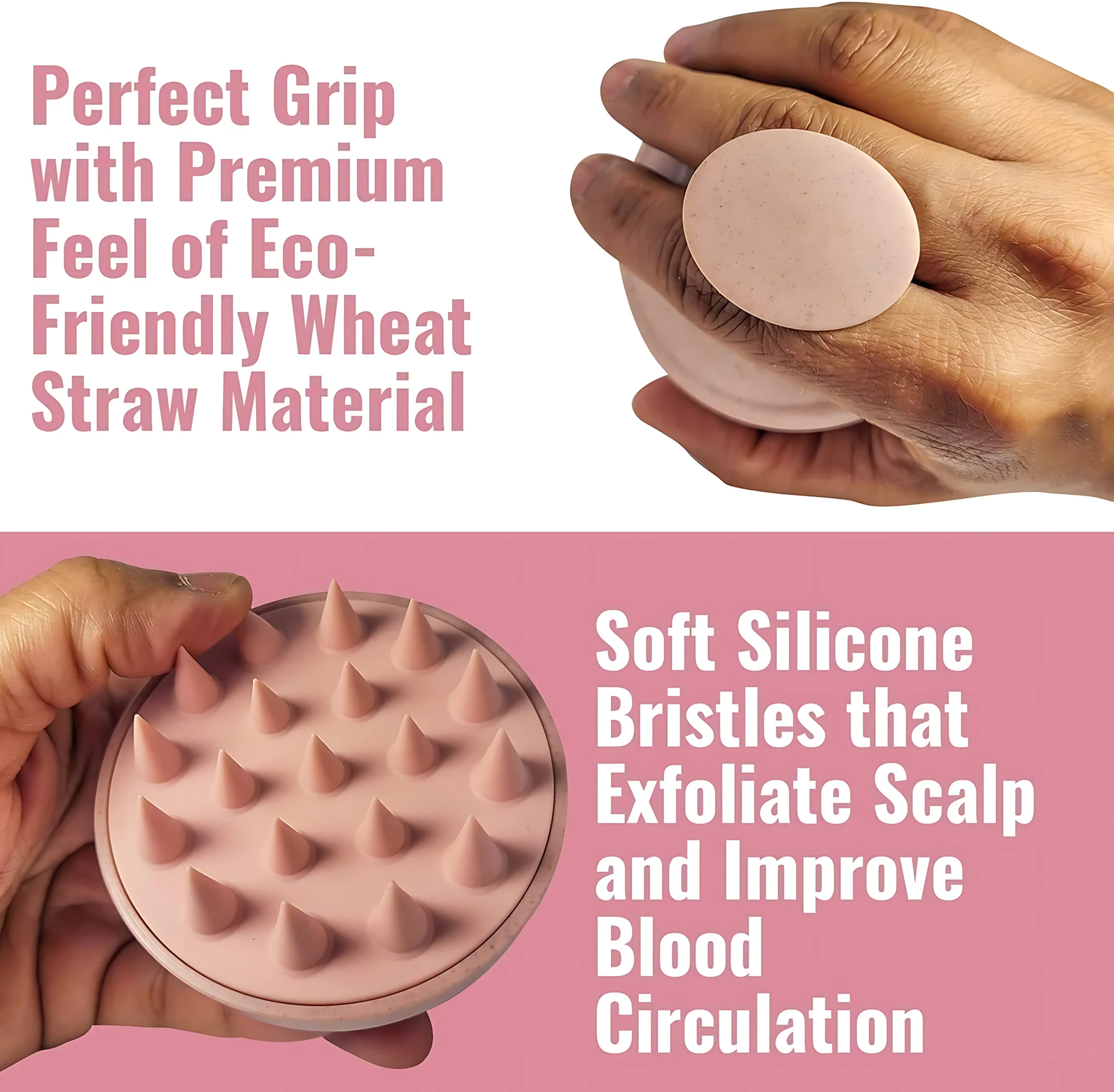 Hair Scalp Massager Shampoo Brush with Soft Silicone Bristles - Image 3