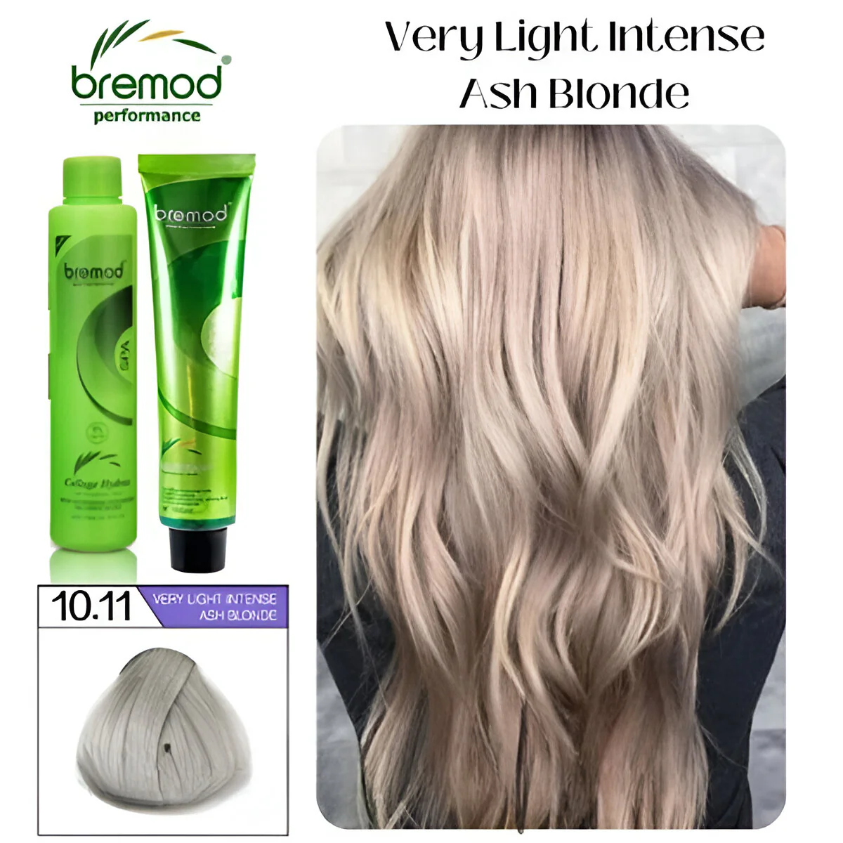 Bremod Performance 10.11 Very Light Intense Ash Blonde SPA Hair Color - 100ml - Image 2