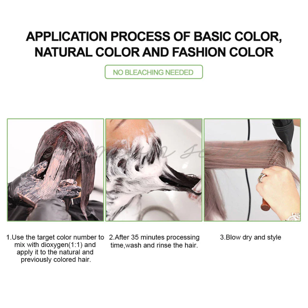 Bremod Premium 8.17 Milk Tea Ash Hair Color with Oxidizer Combo - Image 3