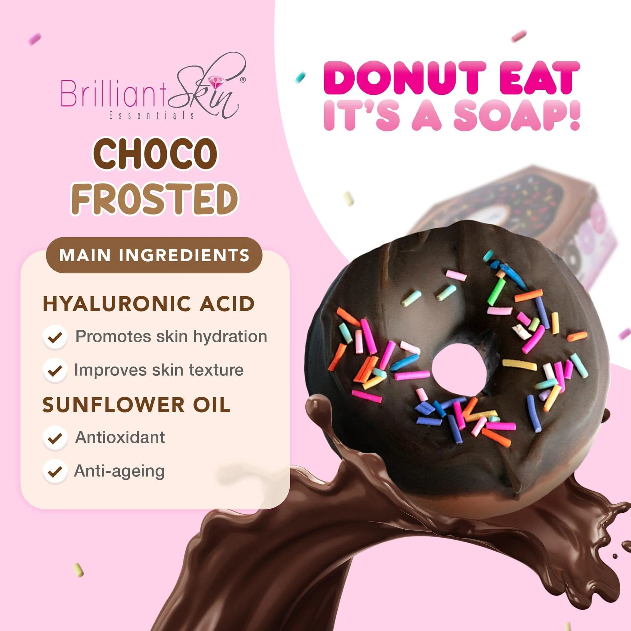 Brilliant Skin Donut Eat Its A Soap Choco Frosted - 90g - Image 3