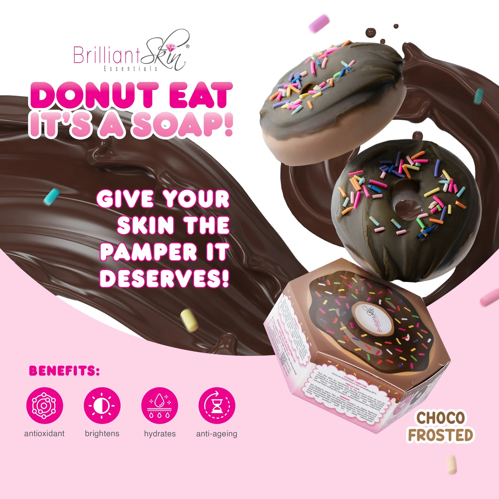 Brilliant Skin Donut Eat Its A Soap Choco Frosted - 90g - Image 2