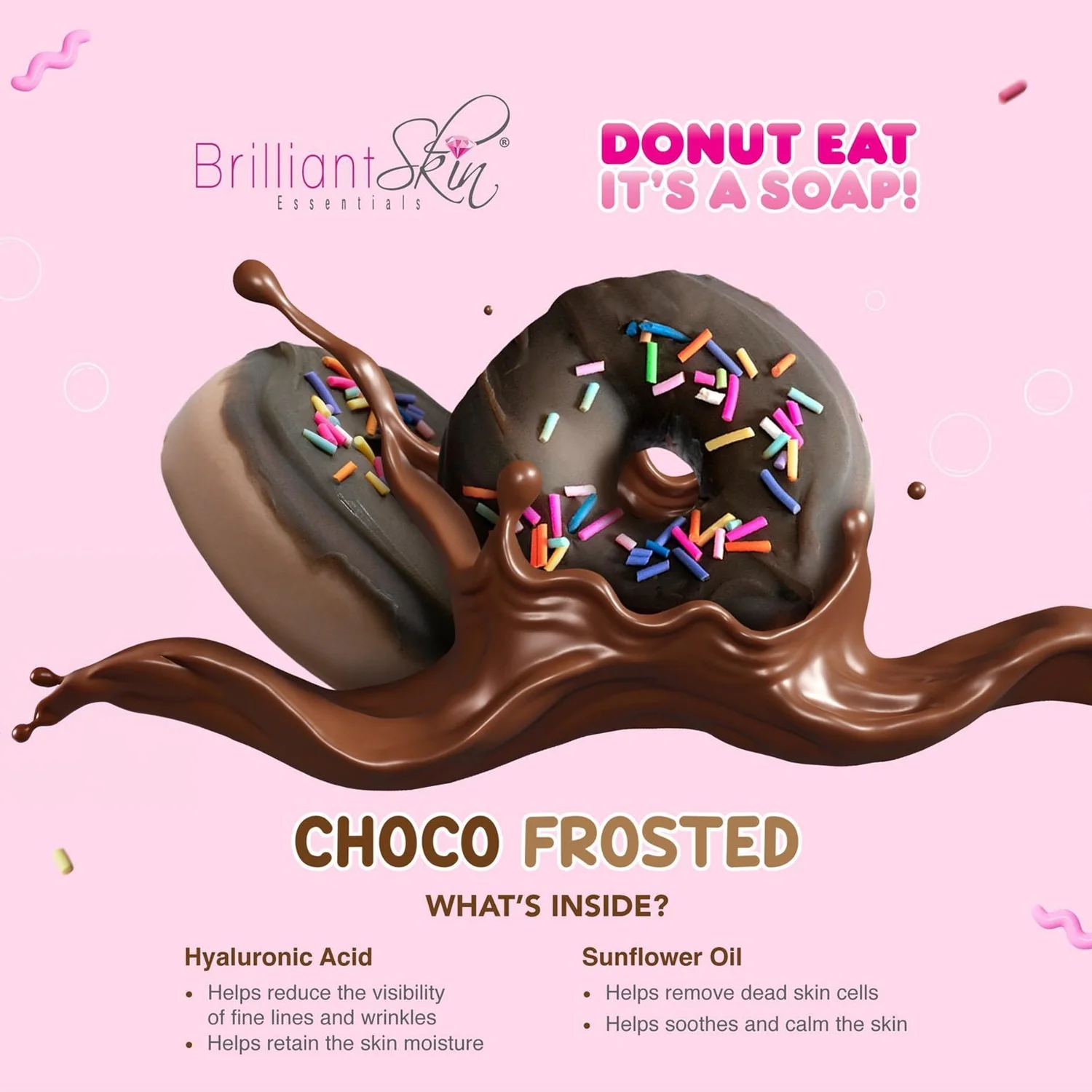 Brilliant Skin Donut Eat Its A Soap Choco Frosted - 90g - Image 4