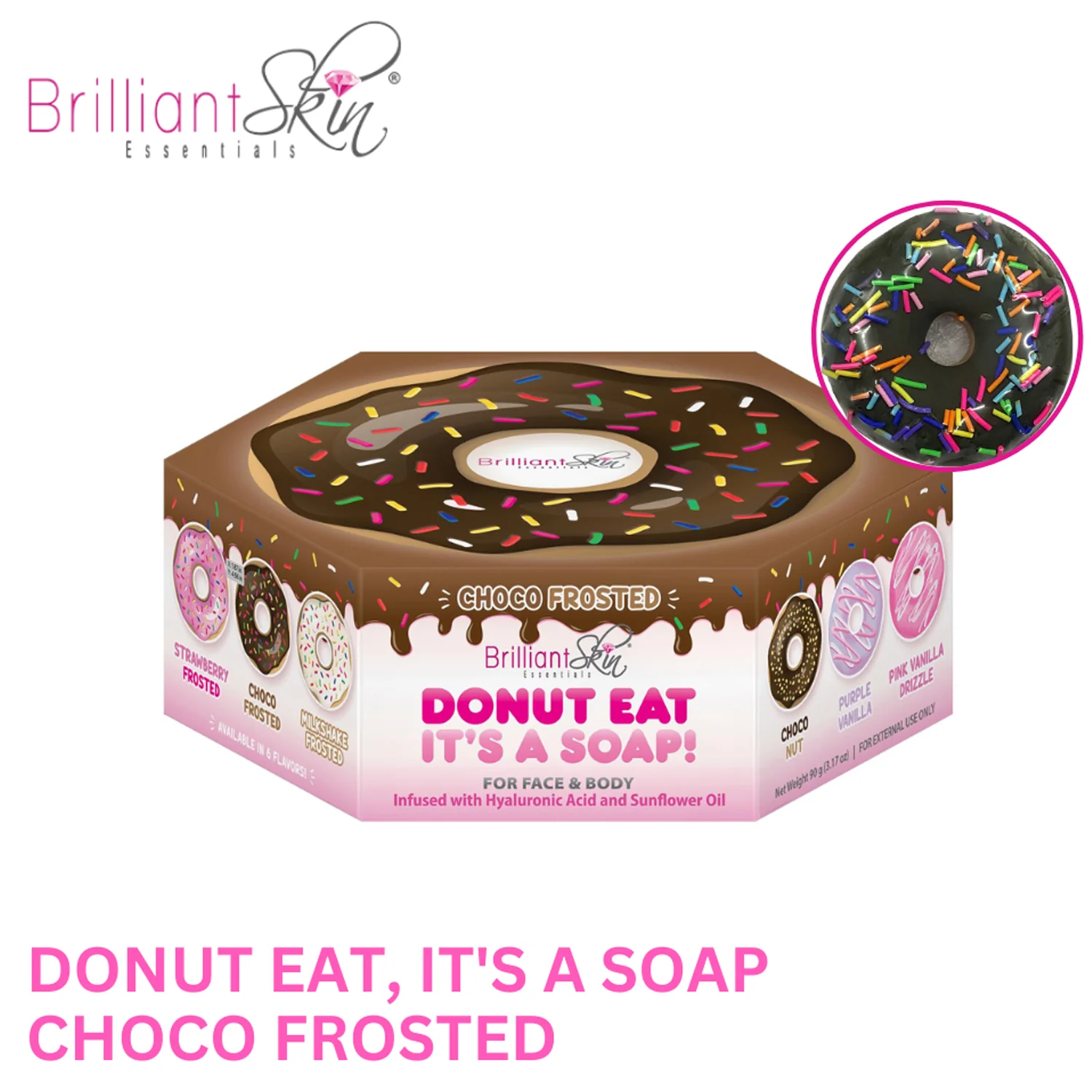 Brilliant Skin Donut Eat Its A Soap Choco Frosted - 90g - Image 6