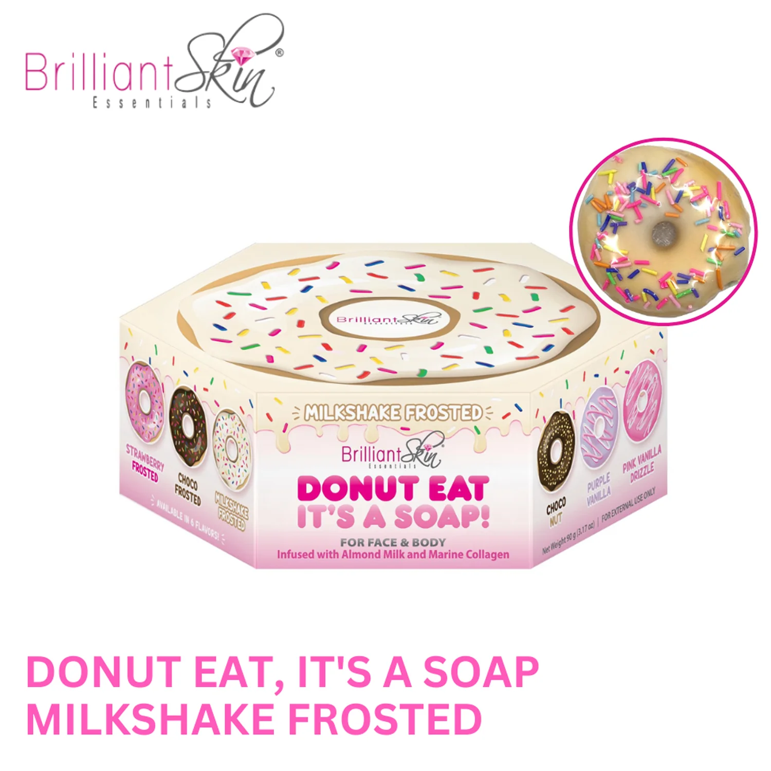 Brilliant Skin Donut Eat Its A Soap Milkshake Frosted - 90g - Image 3