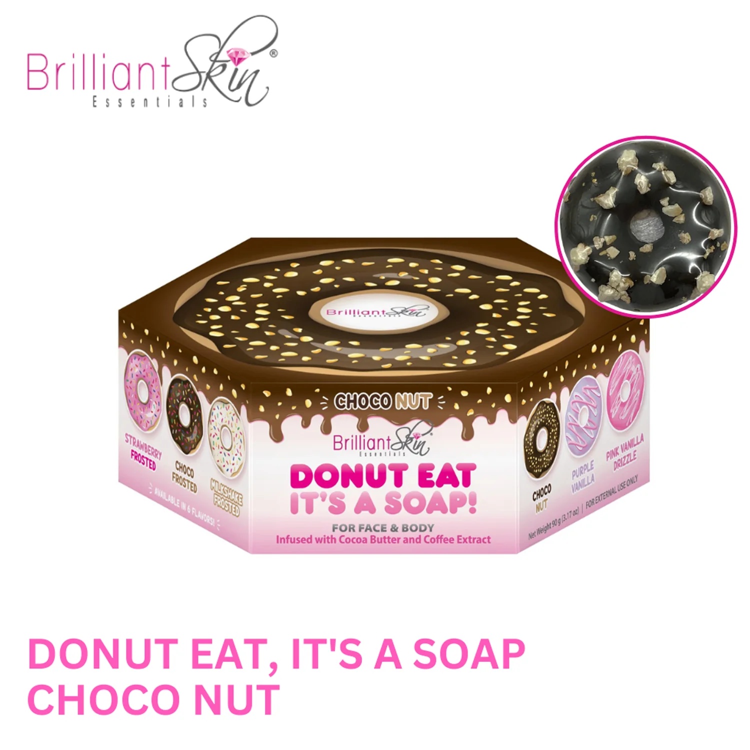 Brilliant Skin Donut Eat Its A Soap Choco Nut - 90g - Image 2