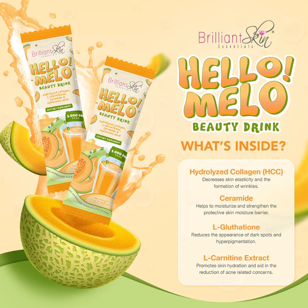 Brilliant Skin Hello! Melo Beauty Drink – 110g (Buy 1 Get 1 Offer) - Image 8