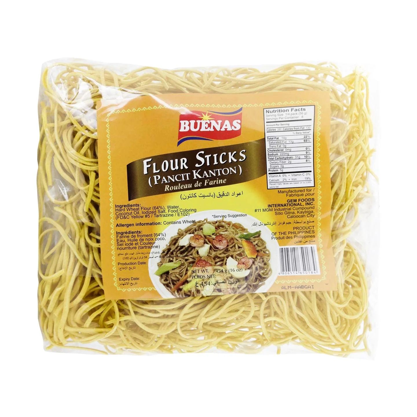 Buenas Flour Sticks Pancit Kanton - 454g