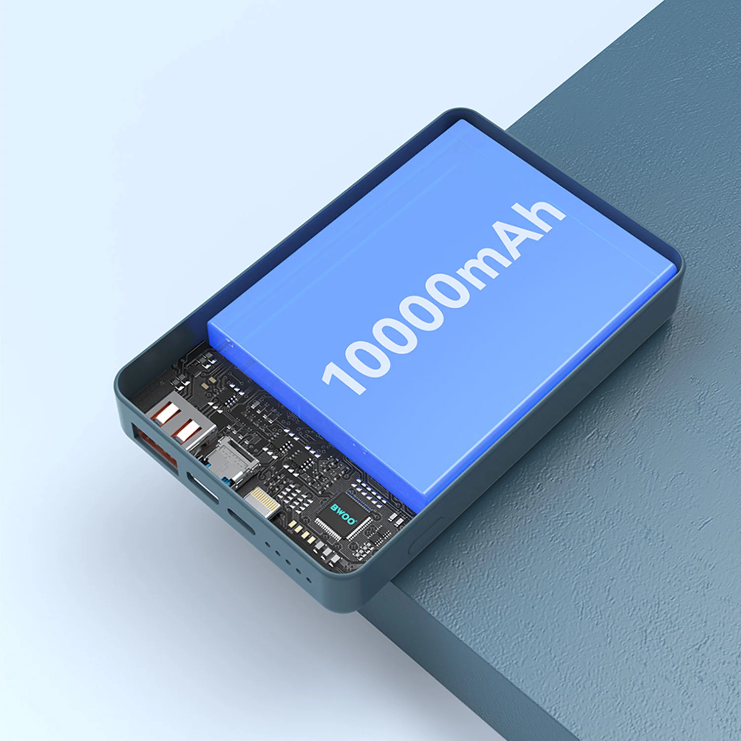 BWOO 10000mAh Portable Wireless Charging Power Bank BO-P35 - Image 3