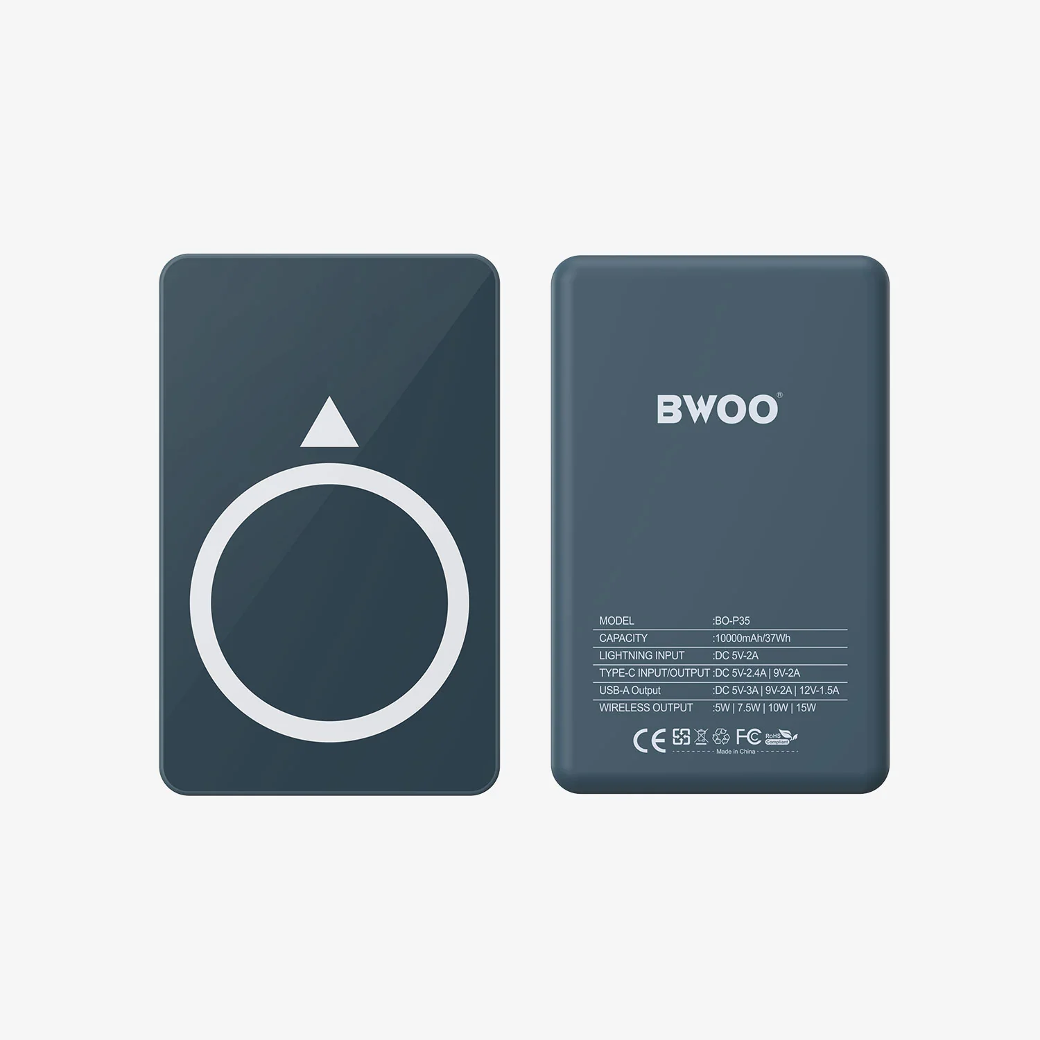 BWOO 10000mAh Portable Wireless Charging Power Bank BO-P35 - Image 4