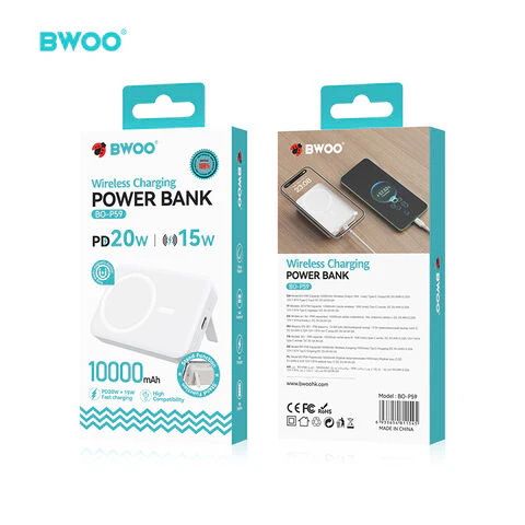 BWOO 10000 mAh Portable Wireless Charging Power Bank BO-P59 - Image 7