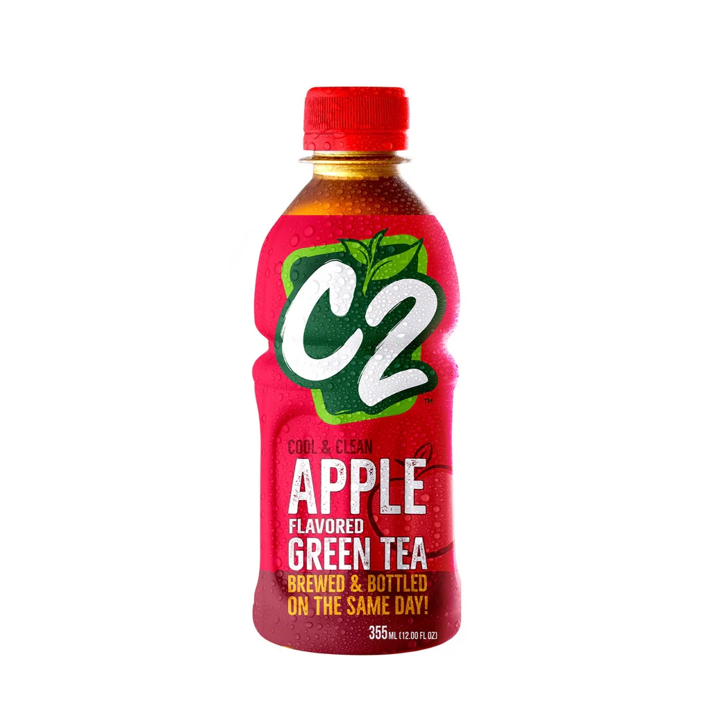 C2 Green Tea Apple Cool & Clean – 355ml (Red) | 3pcs Combo - Image 6