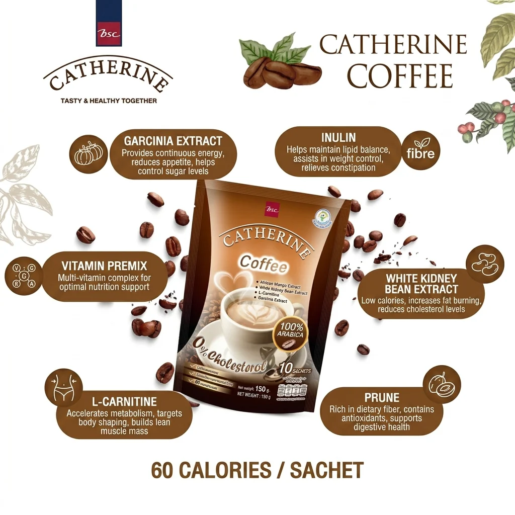 Catherine's Premium Coffee – 100% Arabica | 0% Cholesterol (10 Sachets × 15g) - Image 3