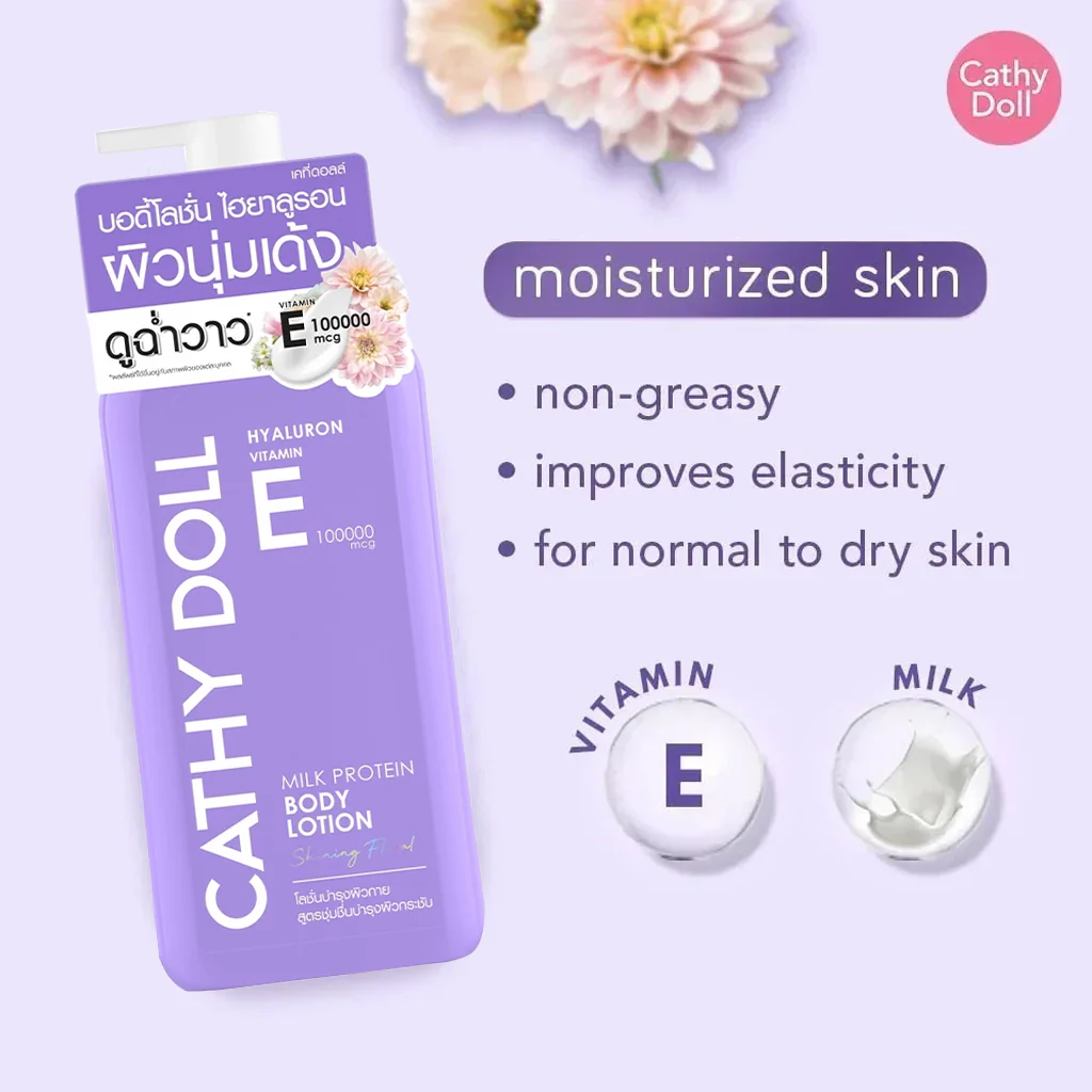 Cathy Doll Hyaluron Vitamin E Milk Protein Body Lotion – 450ml - Image 8