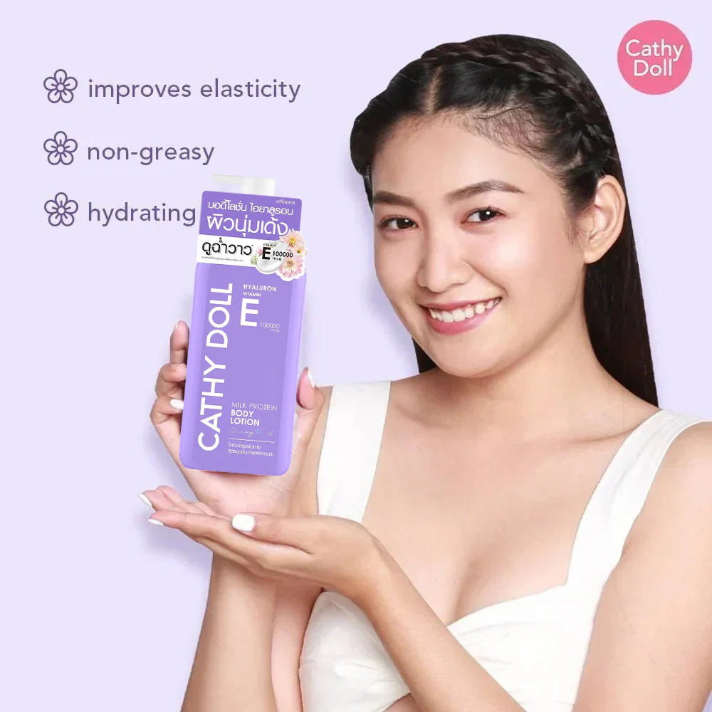 Cathy Doll Hyaluron Vitamin E Milk Protein Body Lotion – 450ml - Image 9