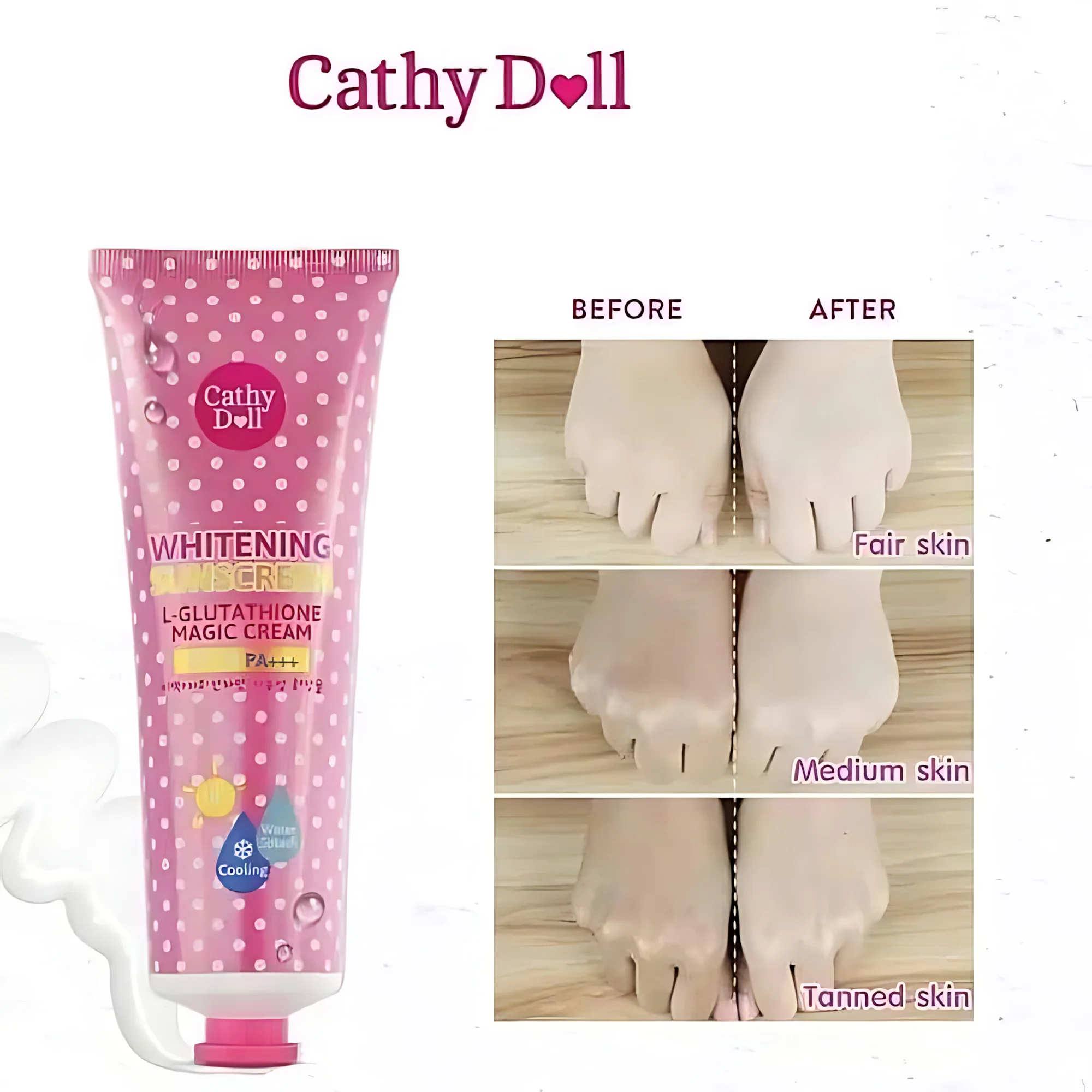 Cathy Doll L-Glutathione Magic Cream SPF 50 PA+++ – 60ml - Image 4