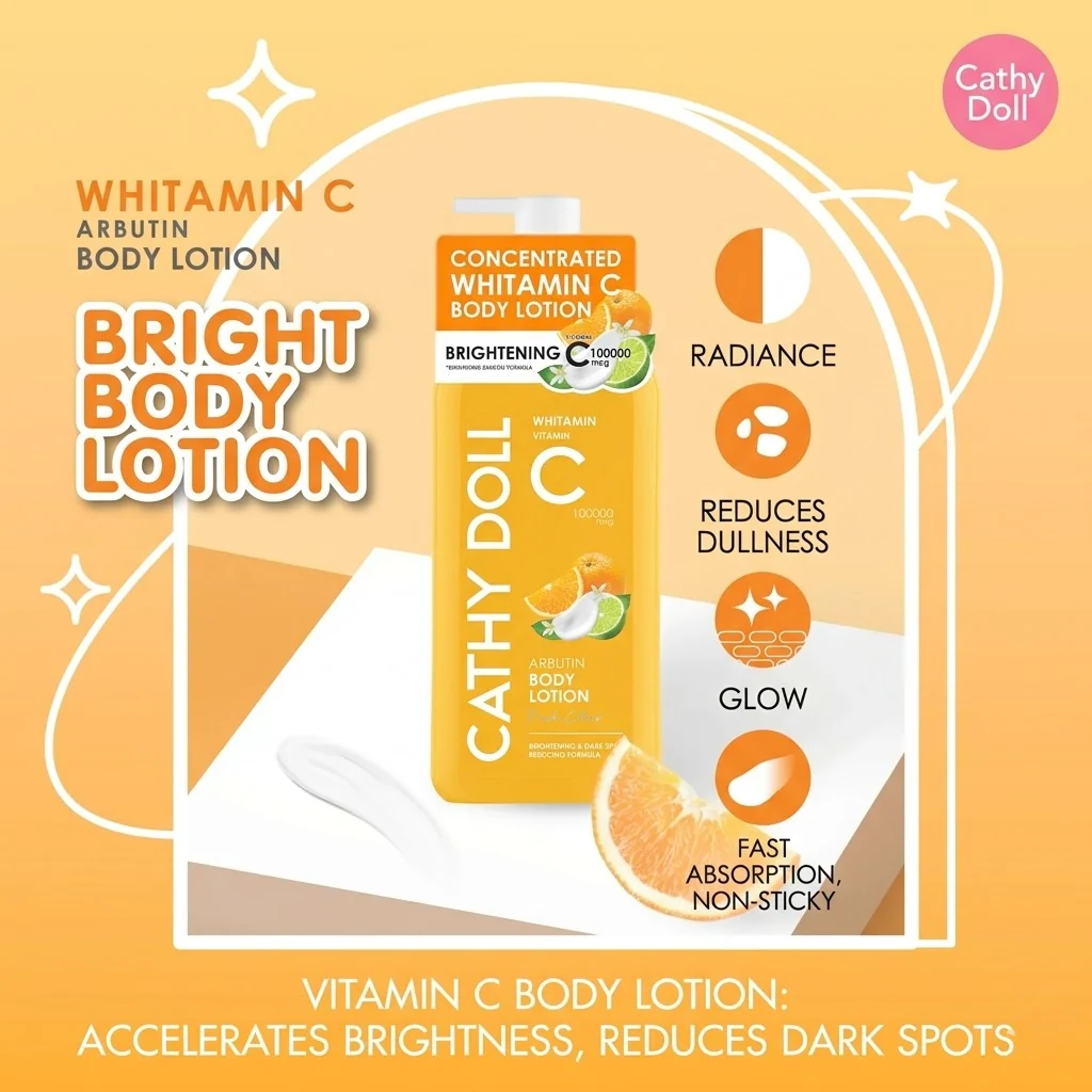 Cathy Doll Vitamin C Arbutin Body Lotion – 450ml (Fresh Citrus) - Image 2