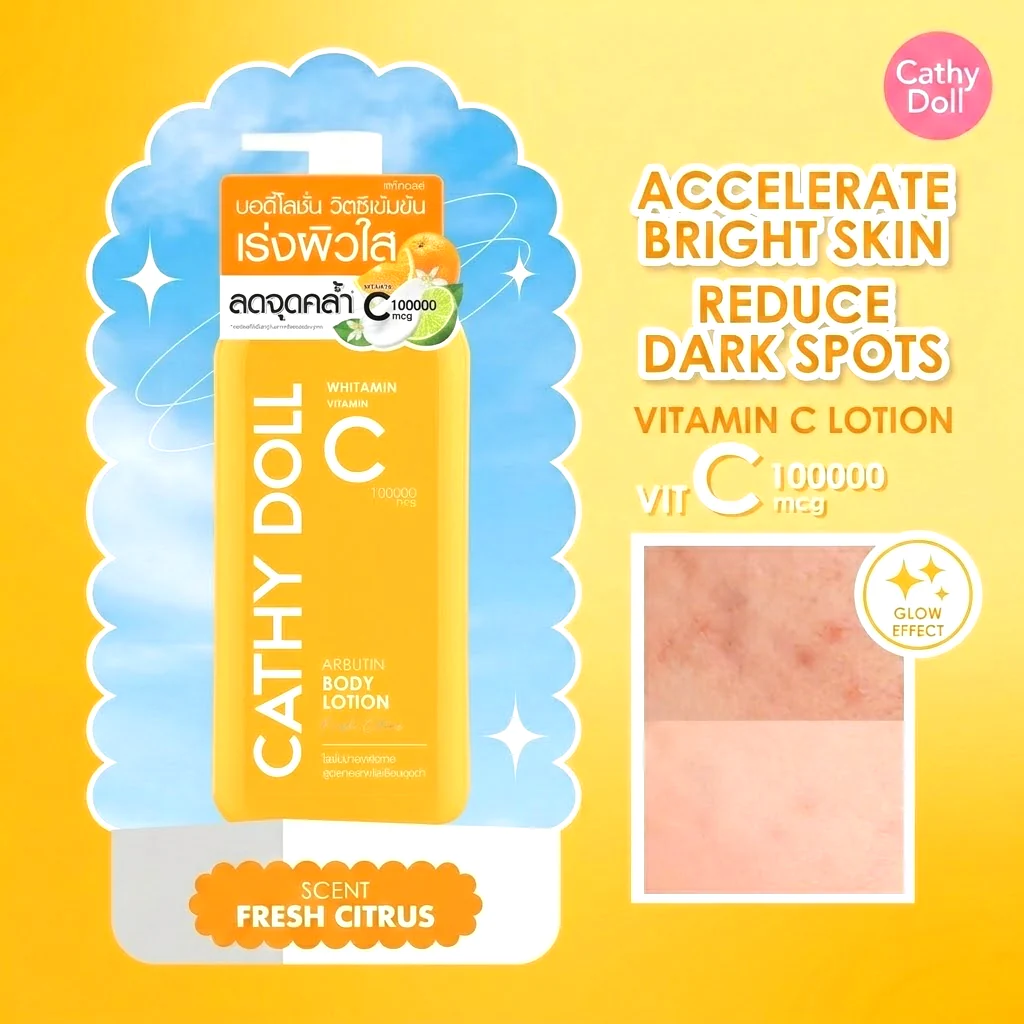 Cathy Doll Vitamin C Arbutin Body Lotion – 450ml (Fresh Citrus) - Image 3