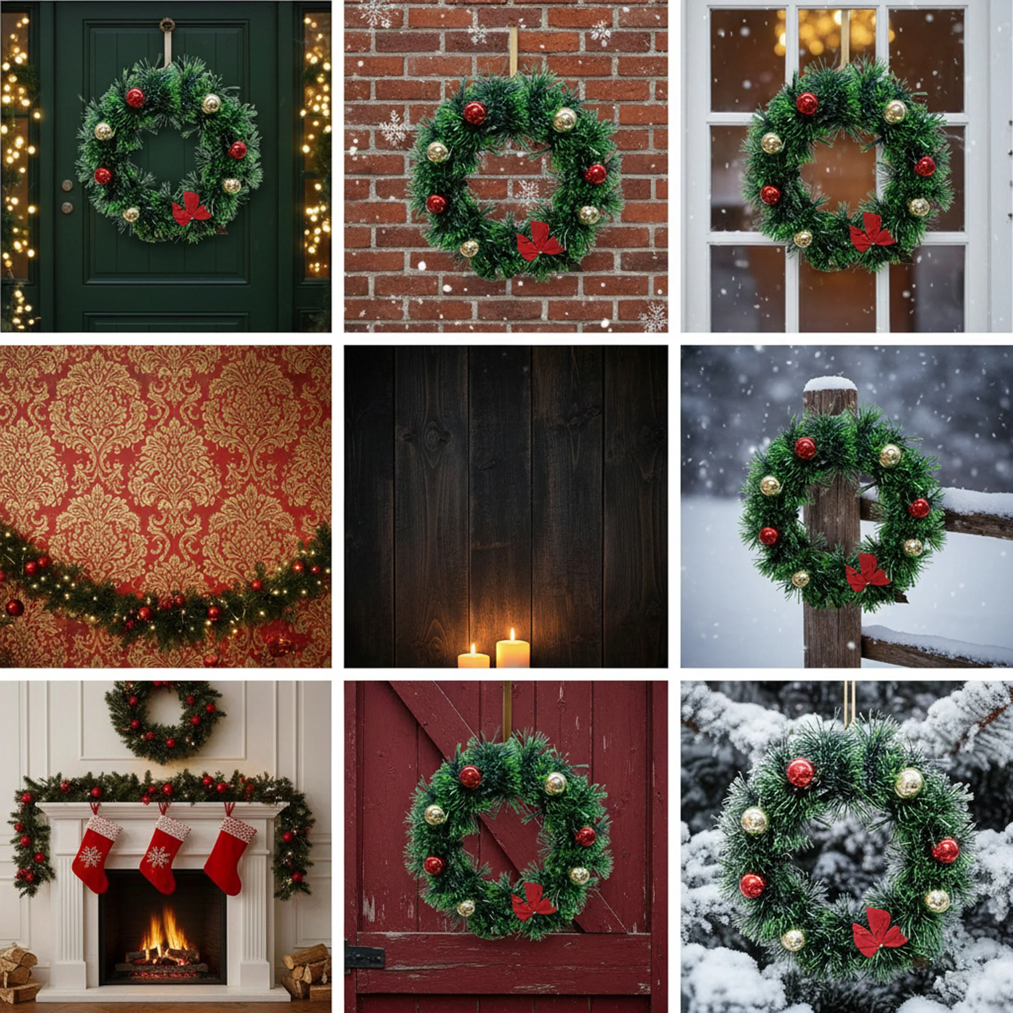 Christmas Door Wreath – Weatherproof Holiday Front Door Decor - Image 3