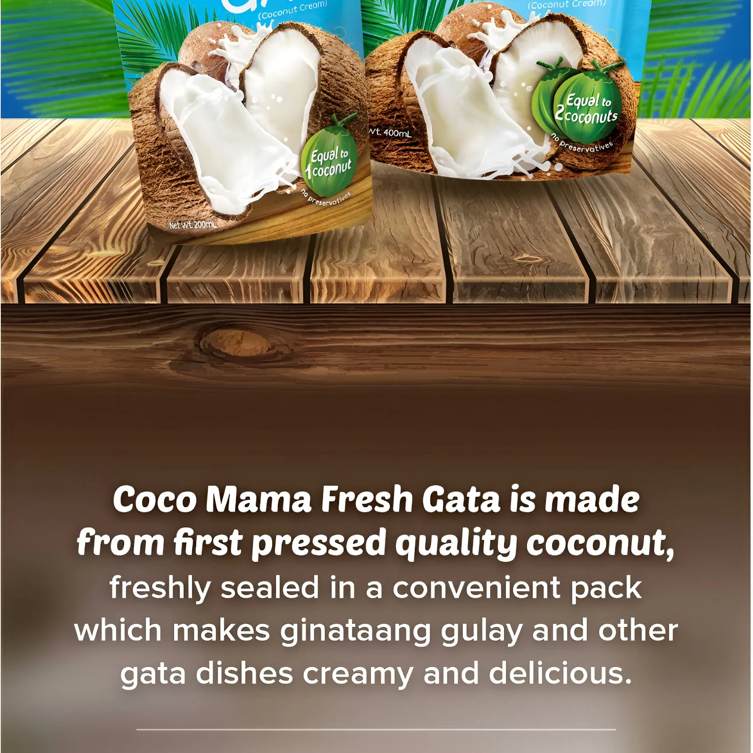 Coco Mama Fresh Gata Coconut Cream - 400ml - Image 4