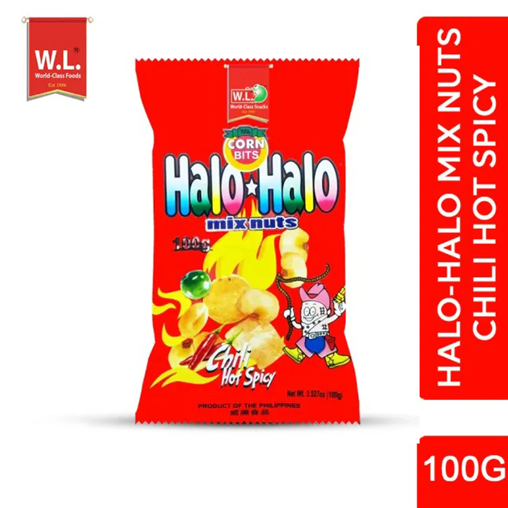 Corn Bits Halo-Halo Mix Nuts – Chili Hot Spicy Flavor  | 100g Snack Pack - Image 2