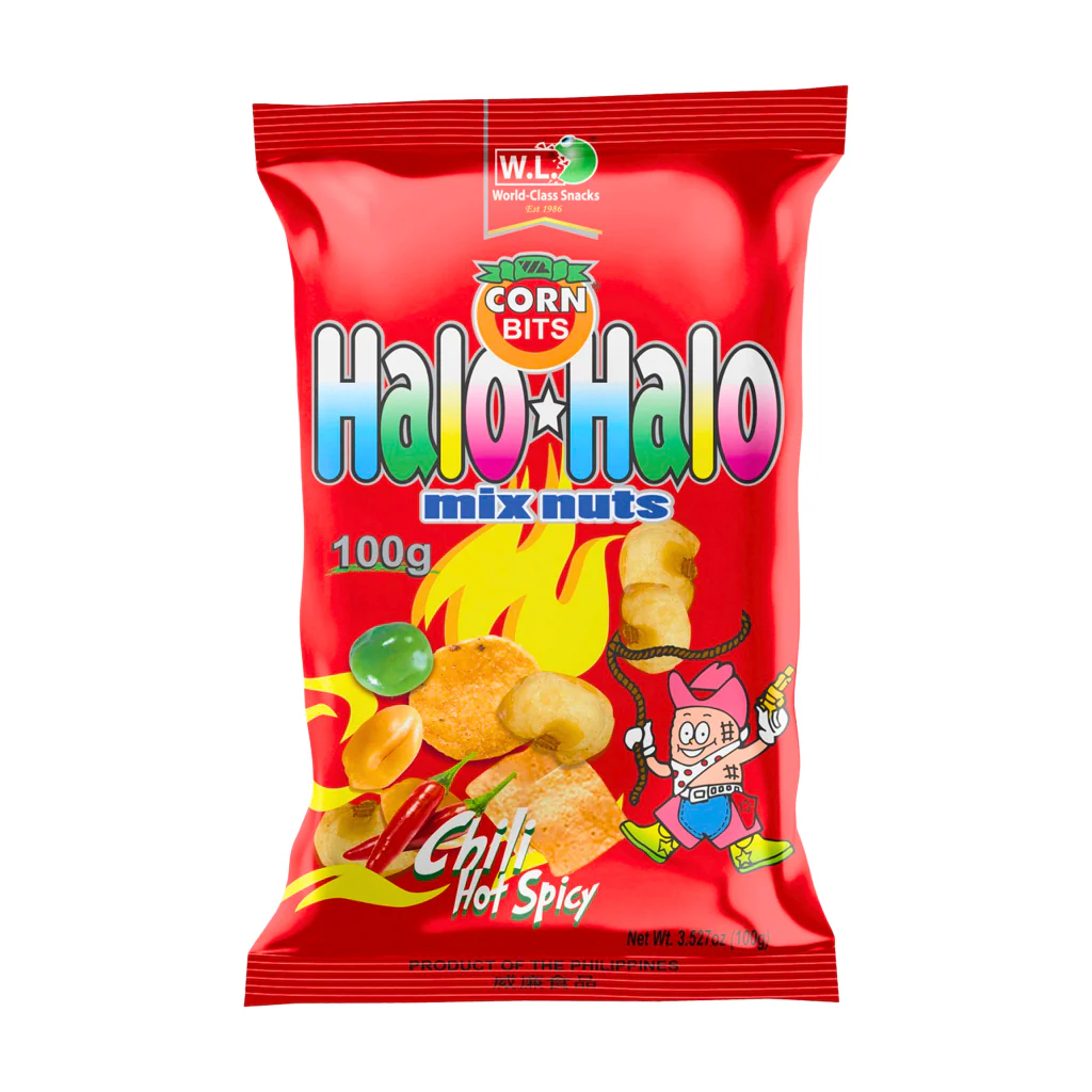 Corn Bits Halo-Halo Mix Nuts – Chili Hot Spicy Flavor  | 100g Snack Pack - Image 4