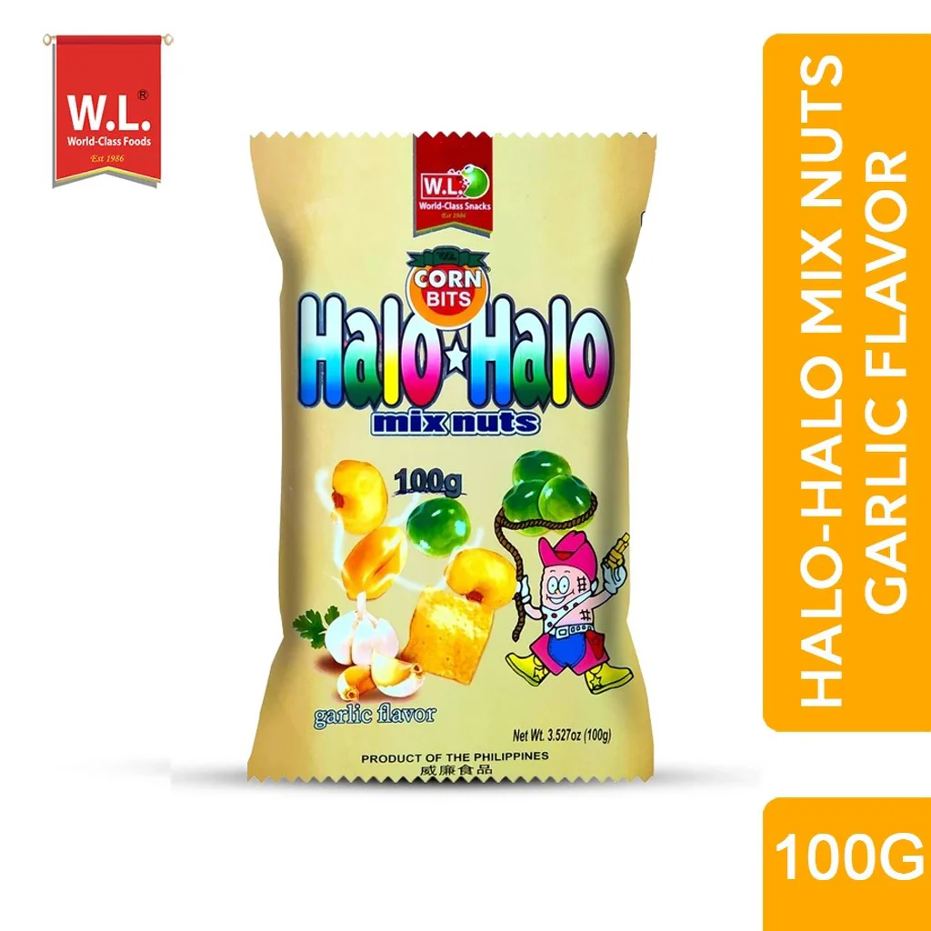Corn Bits Halo-Halo Mix Nuts - Garlic Flavor | 100g Snack Pack - Image 2
