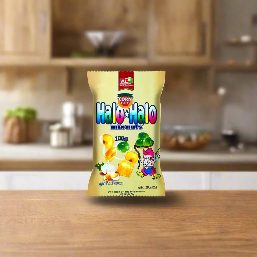 Corn Bits Halo-Halo Mix Nuts - Garlic Flavor | 100g Snack Pack - Image 3