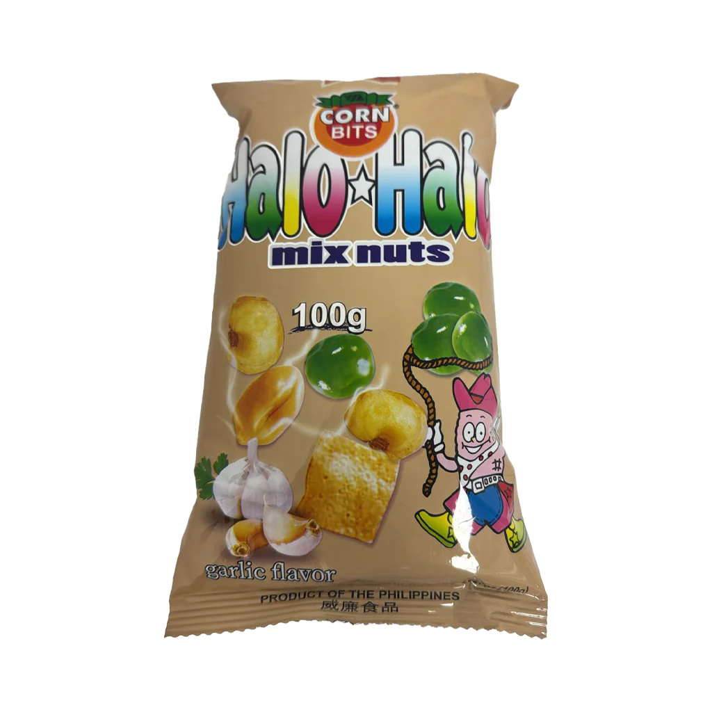 Corn Bits Halo-Halo Mix Nuts - Garlic Flavor | 100g Snack Pack - Image 5