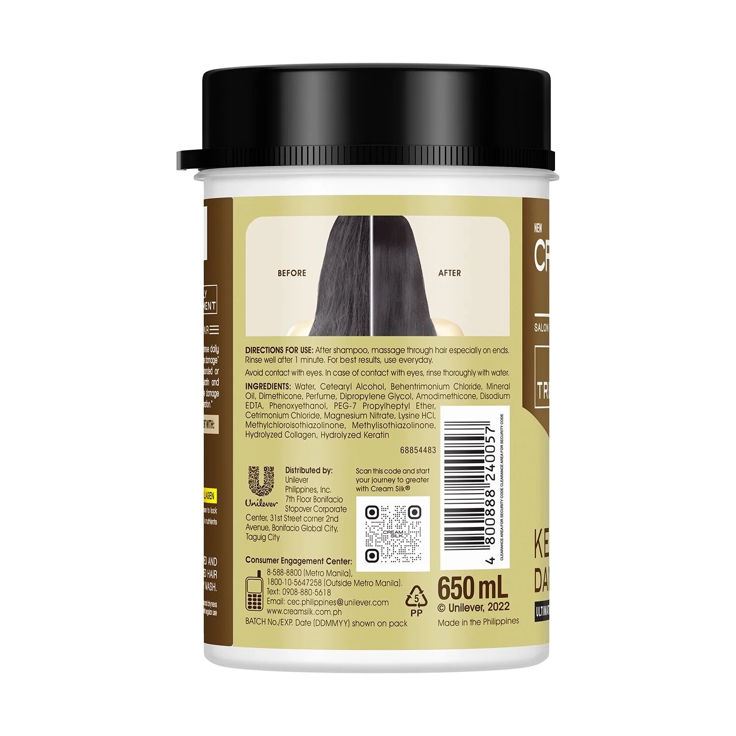 Cream Silk Salon Expert Treatment Keratin Damage Repair - 650ml - Image 2