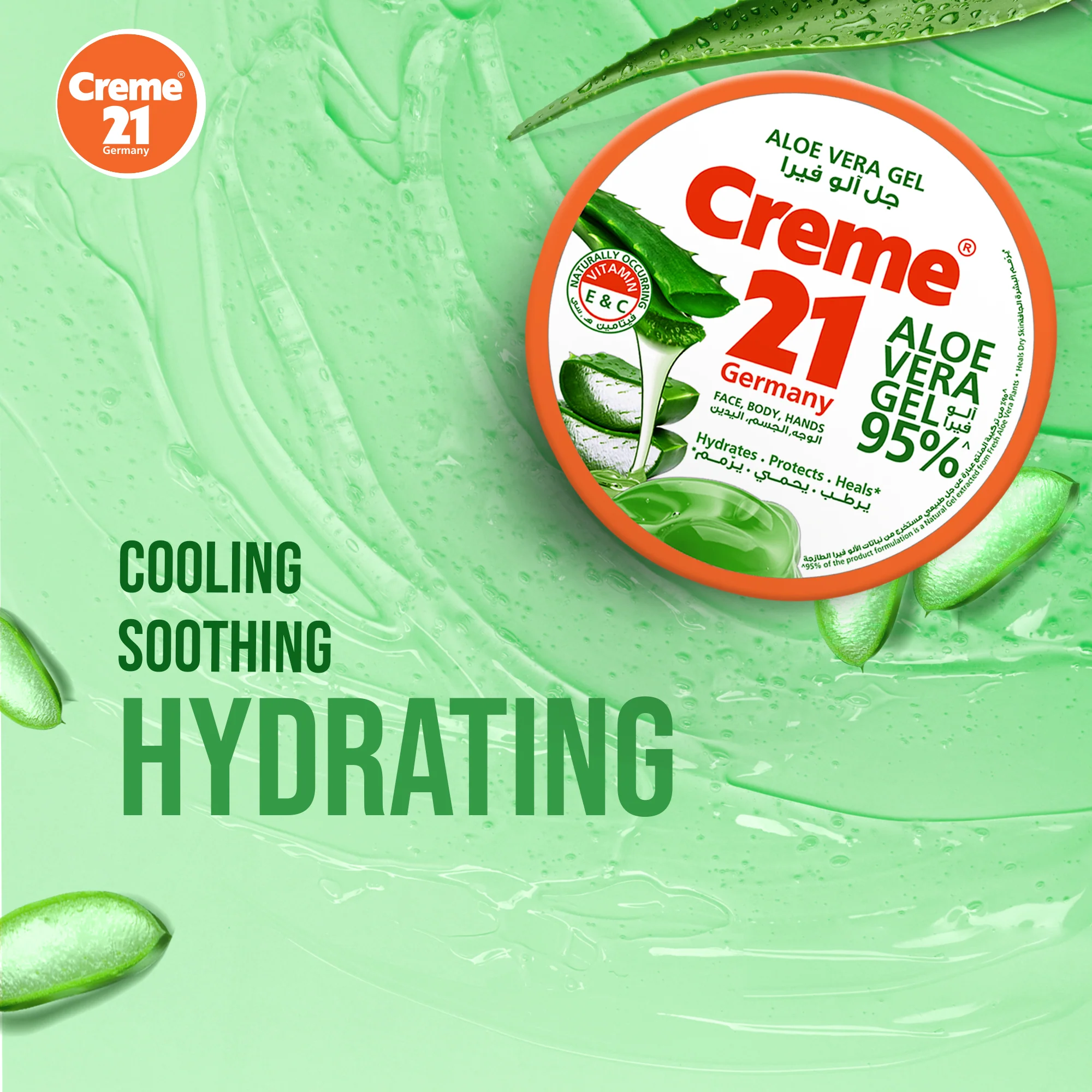 Creme 21 Moisturizing 95% Aloe Vera Gel - 300ml - Image 11