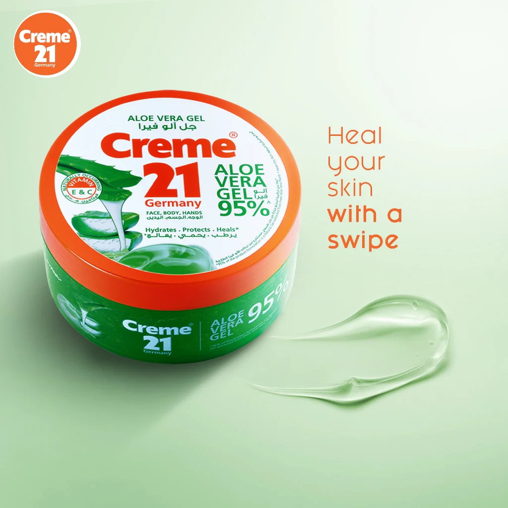 Creme 21 Moisturizing 95% Aloe Vera Gel - 300ml - Image 2