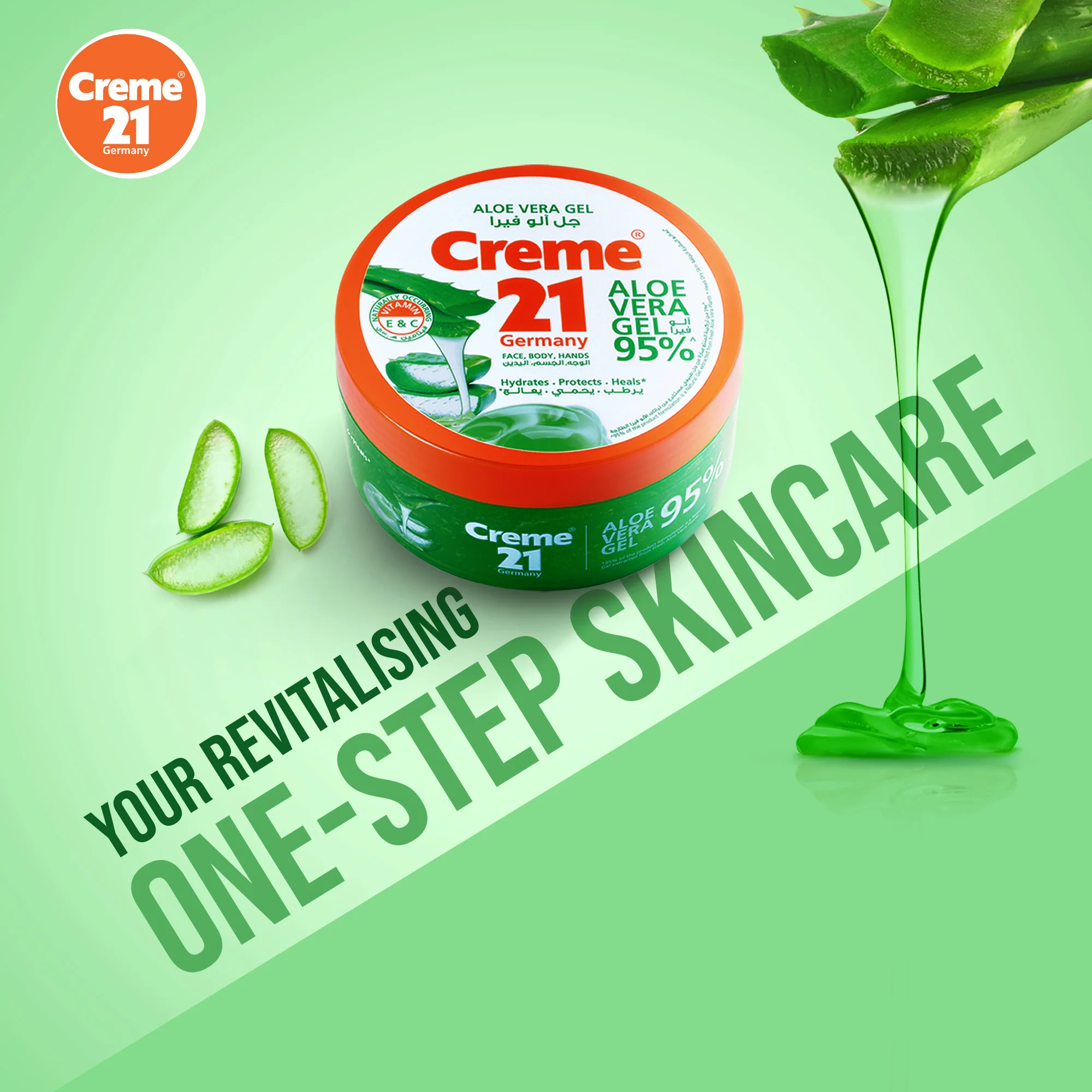 Creme 21 Moisturizing 95% Aloe Vera Gel - 300ml - Image 9