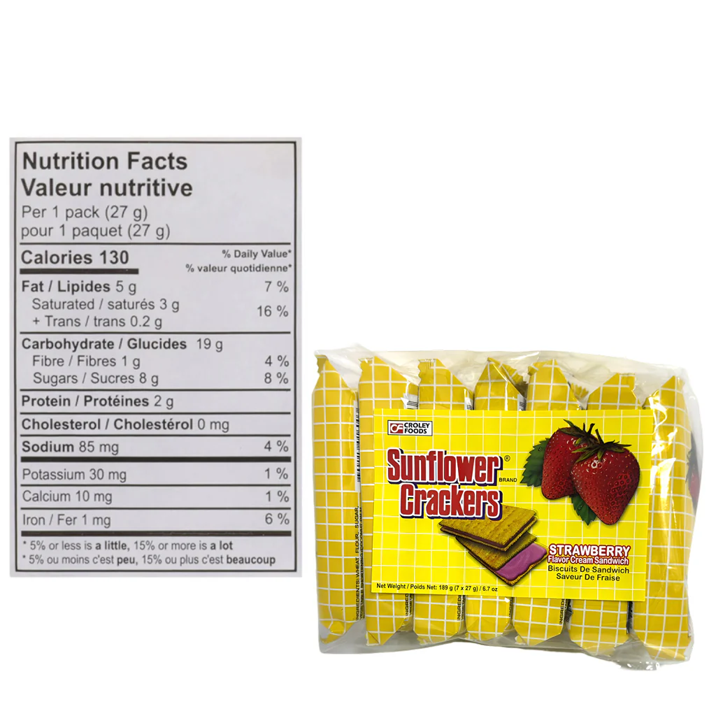 Croley Foods Sunflower Crackers Strawberry Flavoured (27g x 7 Packs) – 189g - Image 6