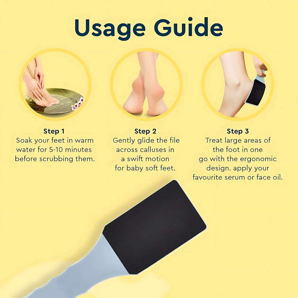 Curved Foot File & Callus Remover | Double-Sided Pedicure Foot Rasp for Smooth, Soft Feet - Image 3
