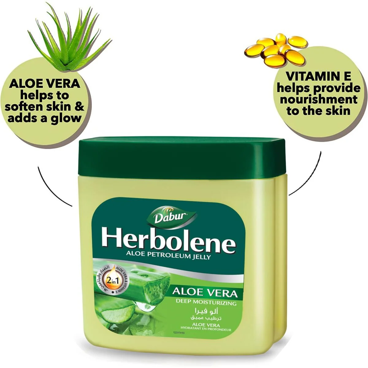 Dabur Herbolene Aloe Petroleum Jelly 425ml + 115ml Value Pack - Image 3