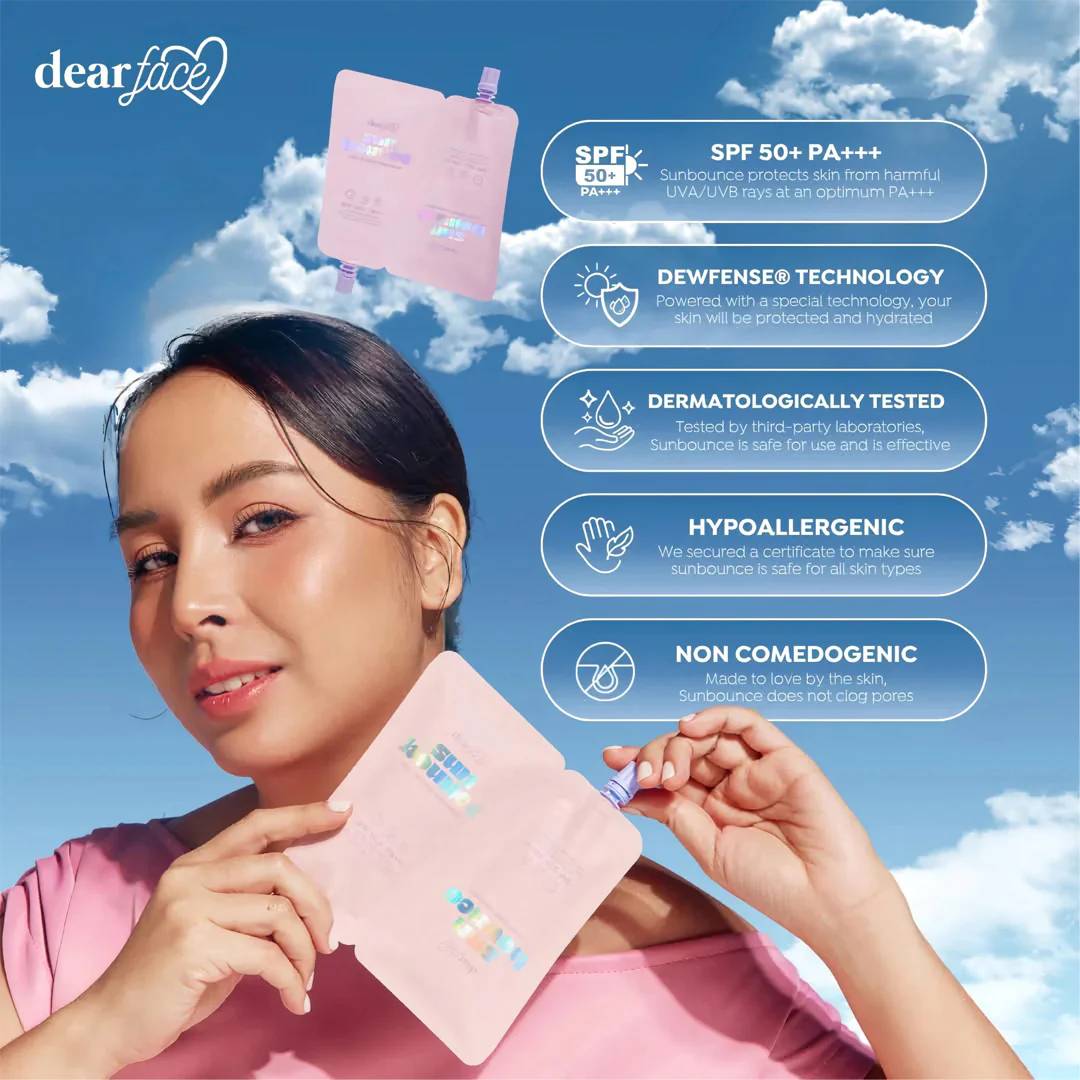 Dear Face Sunbounce Daily Defense Sunscreen SPF50+ PA+++ – 30ml (Twin Pack) - Image 2