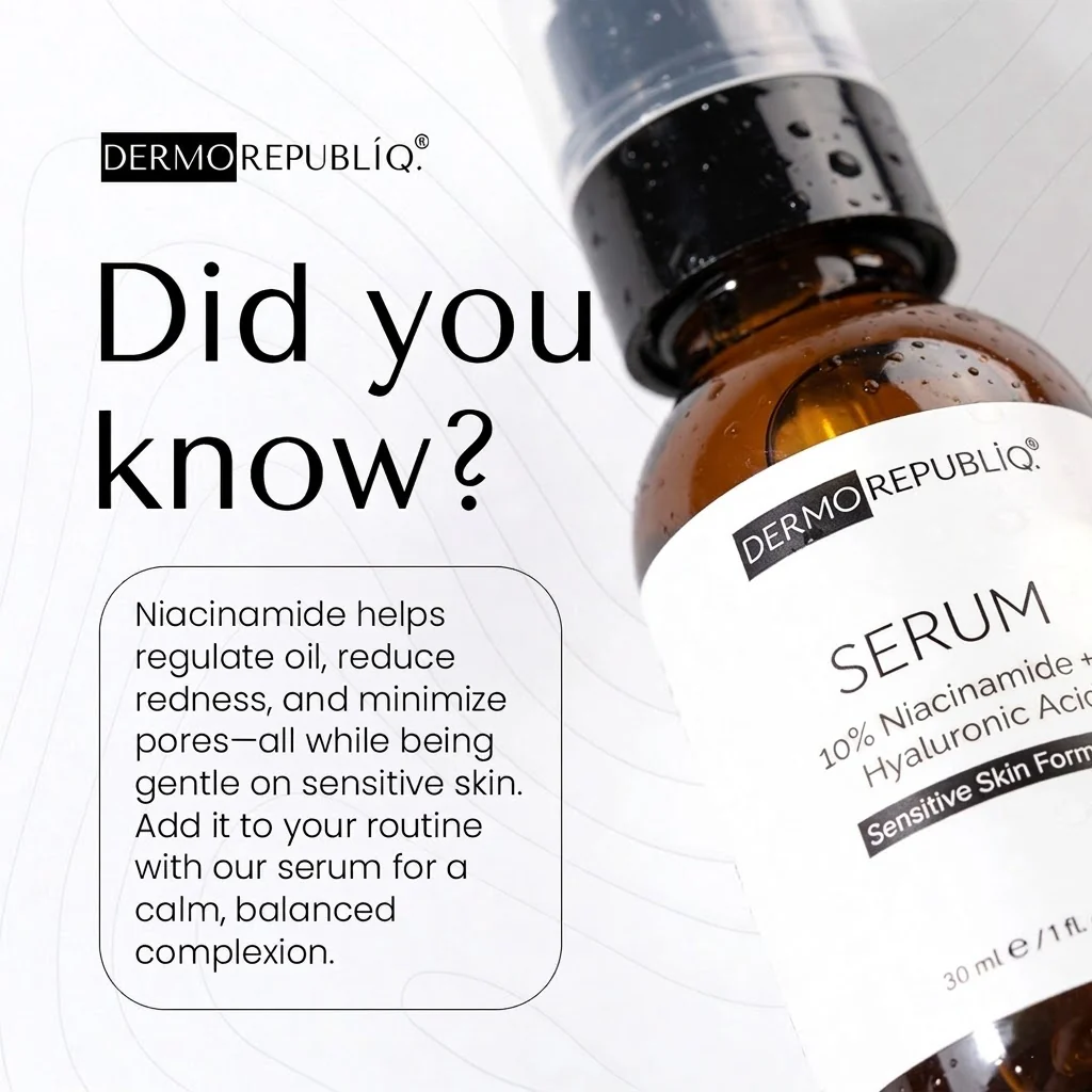 Dermo Republiq 10% Niacinamide + Hyaluronic Acid Serum – 30ml - Image 2