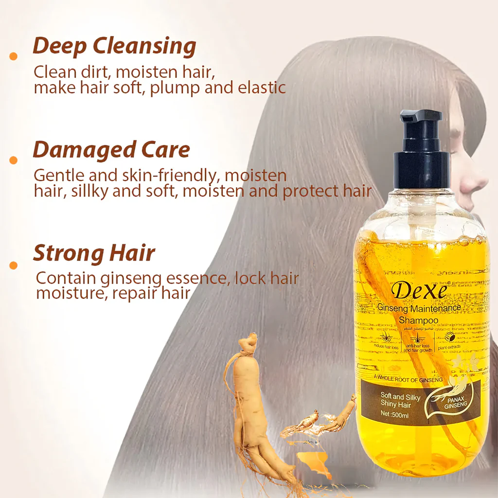 Dexe Ginseng Maintenance Shampoo – Strengthen, Nourish & Revitalize (500ml) - Image 6