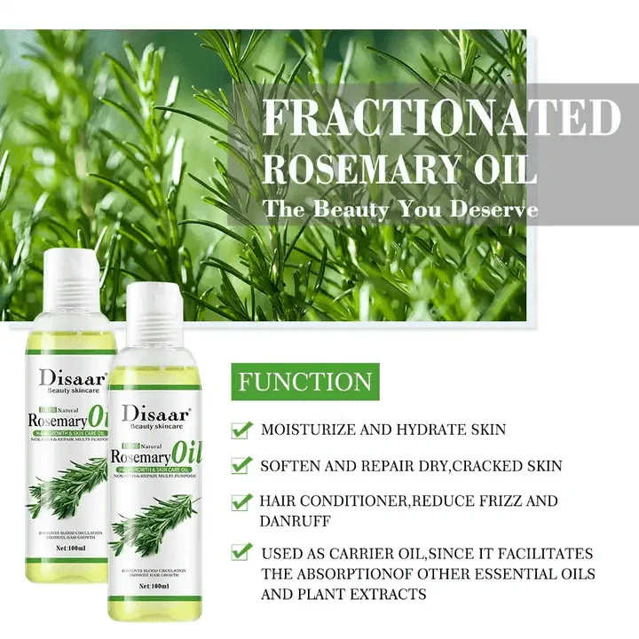 Disaar 100% Natural Rosemary Hair Growth & Skin Care Oil – 6 Pack Combo (100ml each) - Image 3