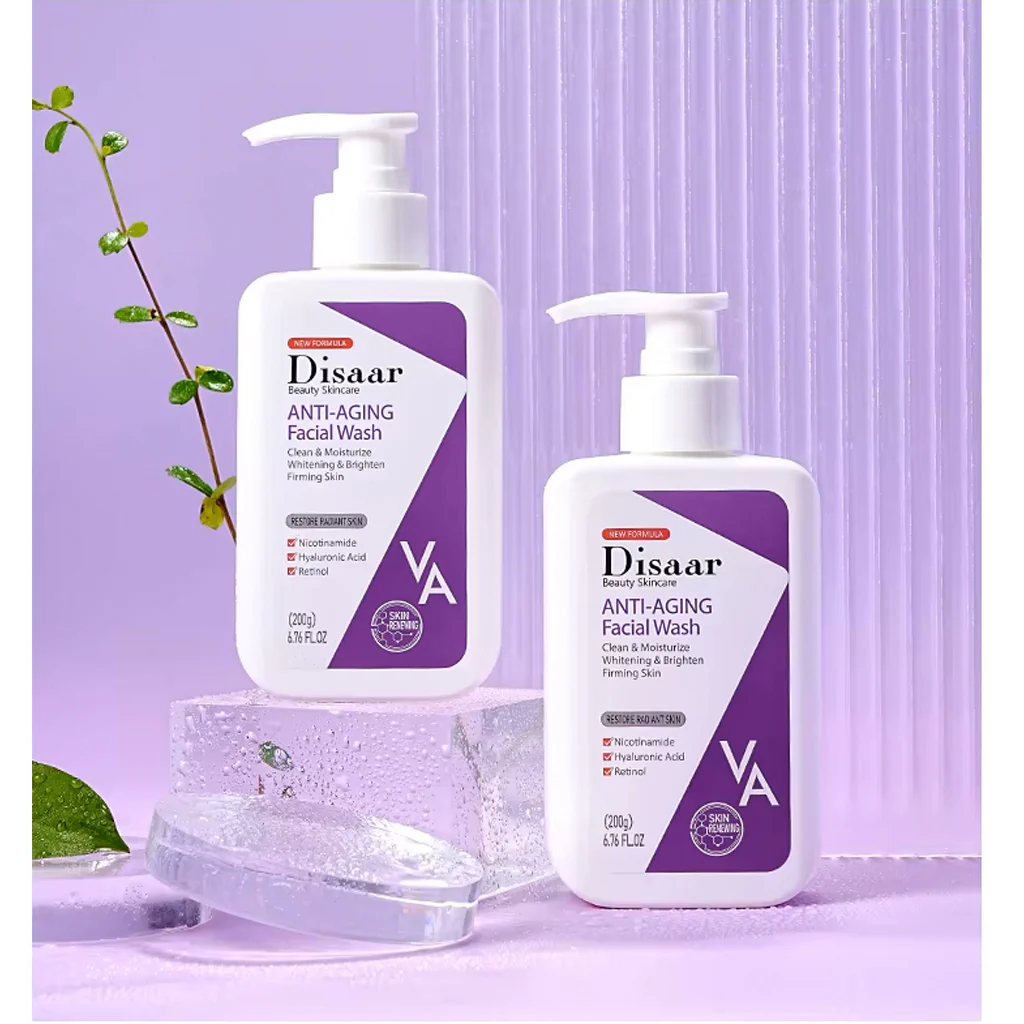 Disaar Anti-Aging Facial Wash with Retinol & Niacinamide – 200g - Image 7