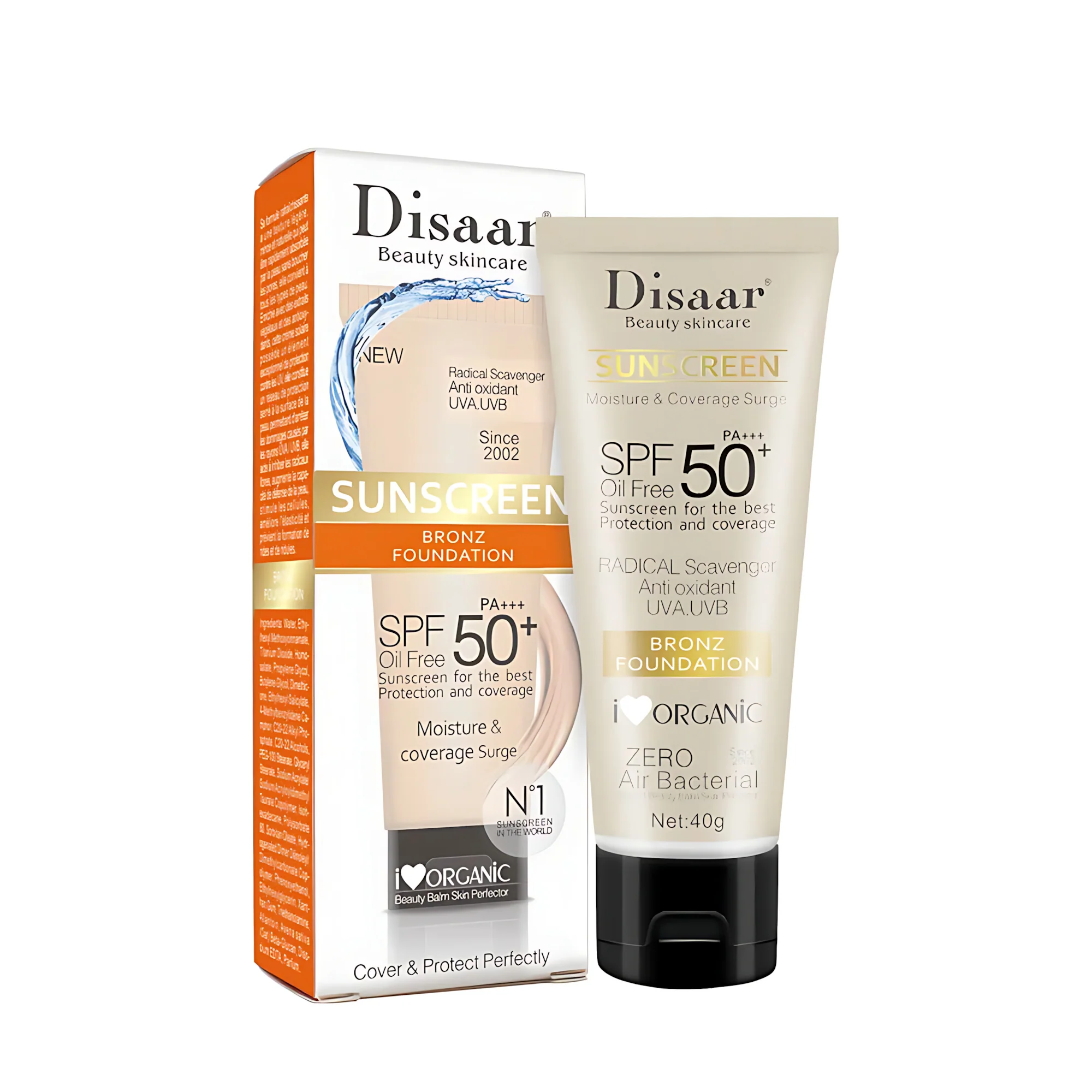 Disaar Beauty Skincare Sunscreen Bronzing Foundation SPF 50+ PA+++ – 40g