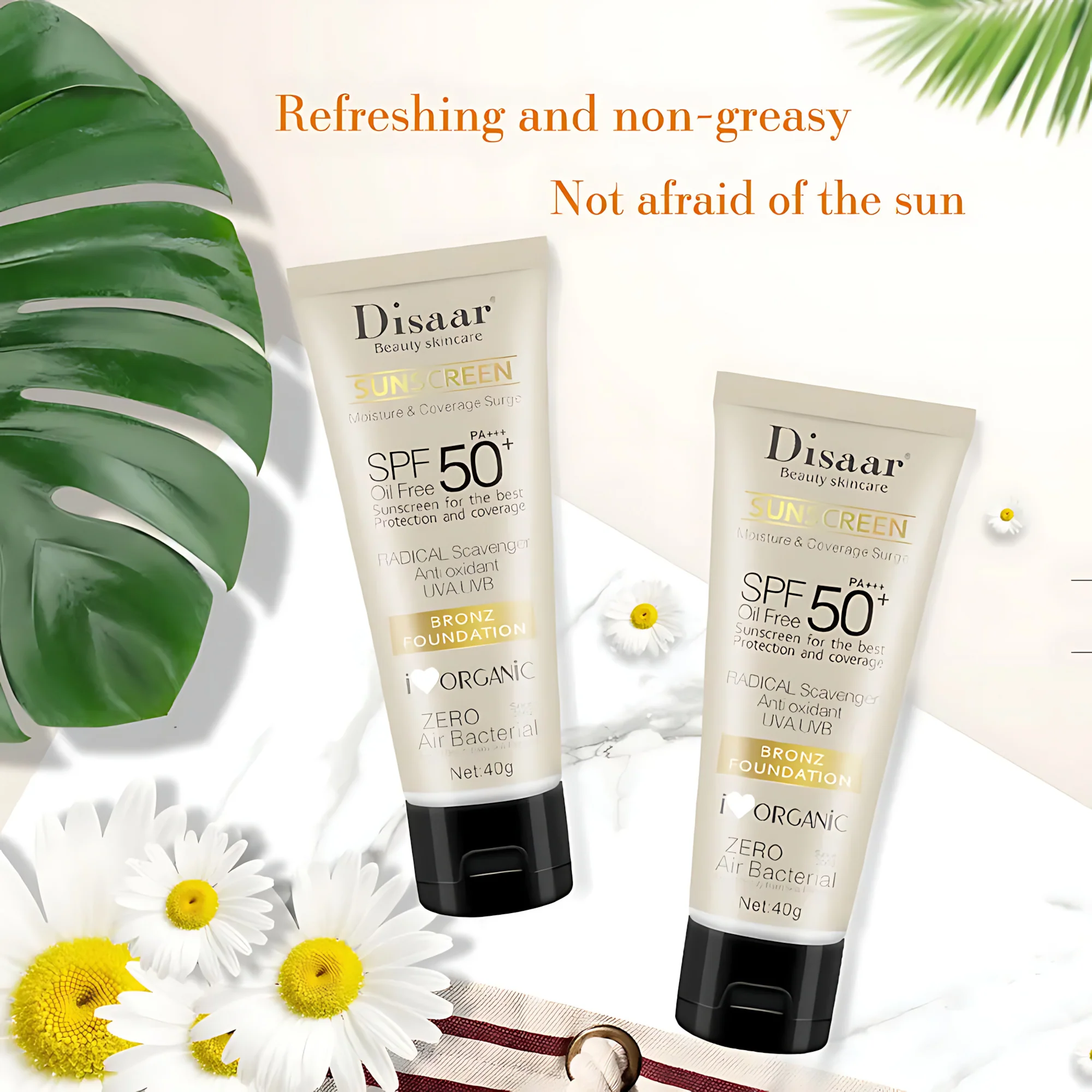 Disaar Beauty Skincare Sunscreen Bronzing Foundation SPF 50+ PA+++ – 40g - Image 4