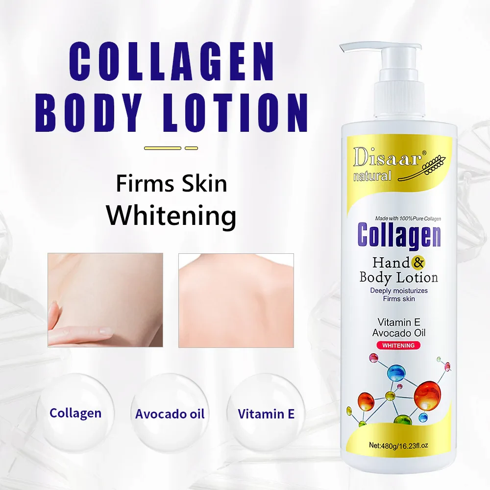Disaar Collagen Brightening Hand & Body Lotion - 480g - Image 2